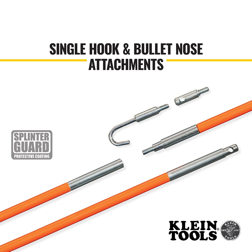 Klein Tools 0.2-ft Steel Fish Poles in the Fish Tape & Poles department at