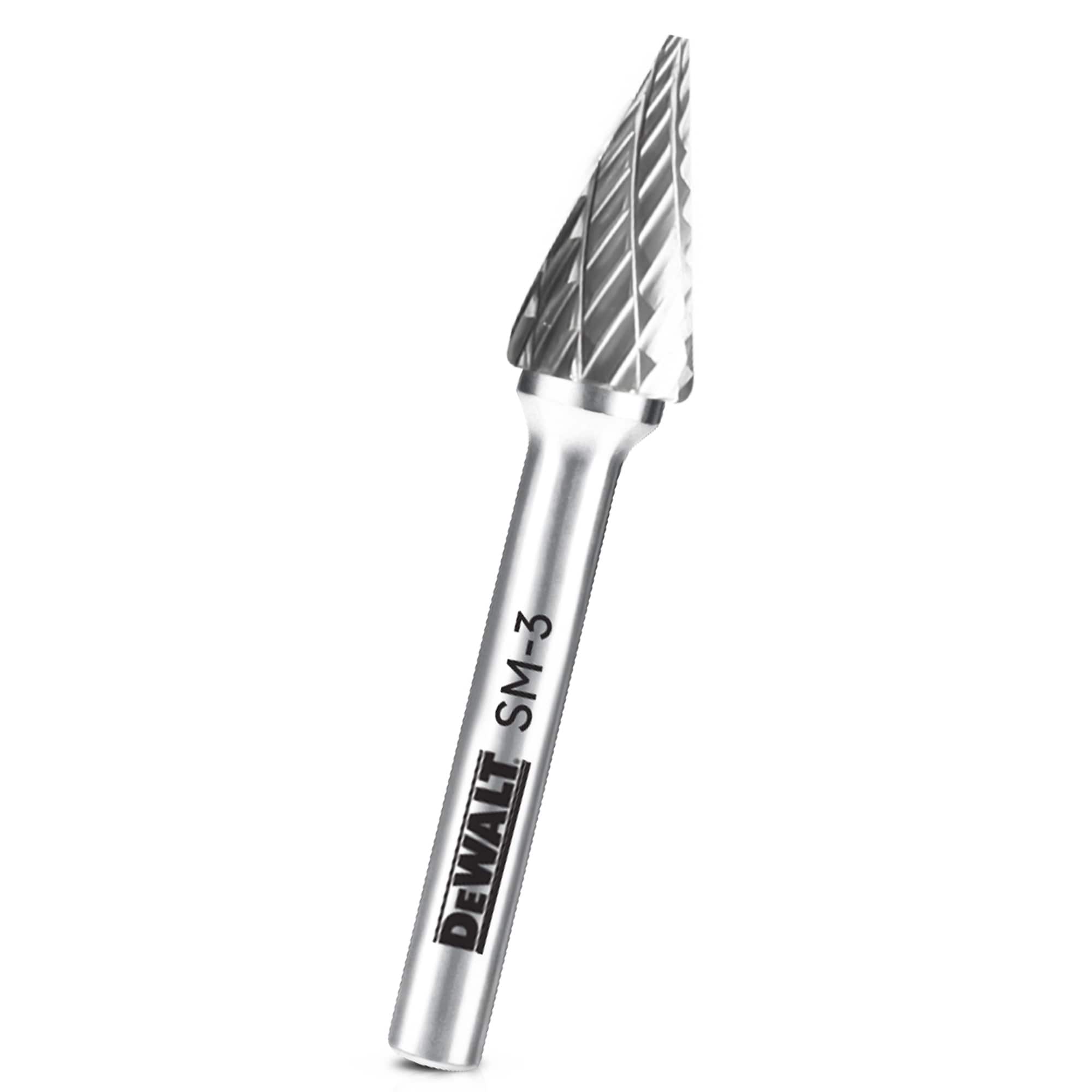 DEWALT SINGLE CARBIDE BURR SIZE SM-3 WITH 1/4 INCH SHANK