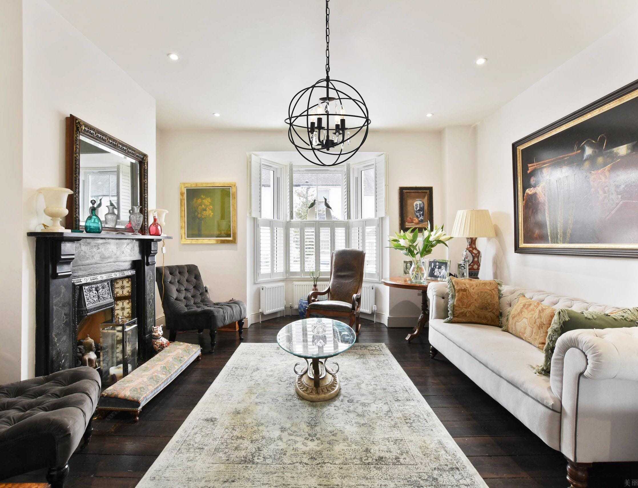 Elegant Wallace 4-Light Crystal Sphere Pendant in Matte Black