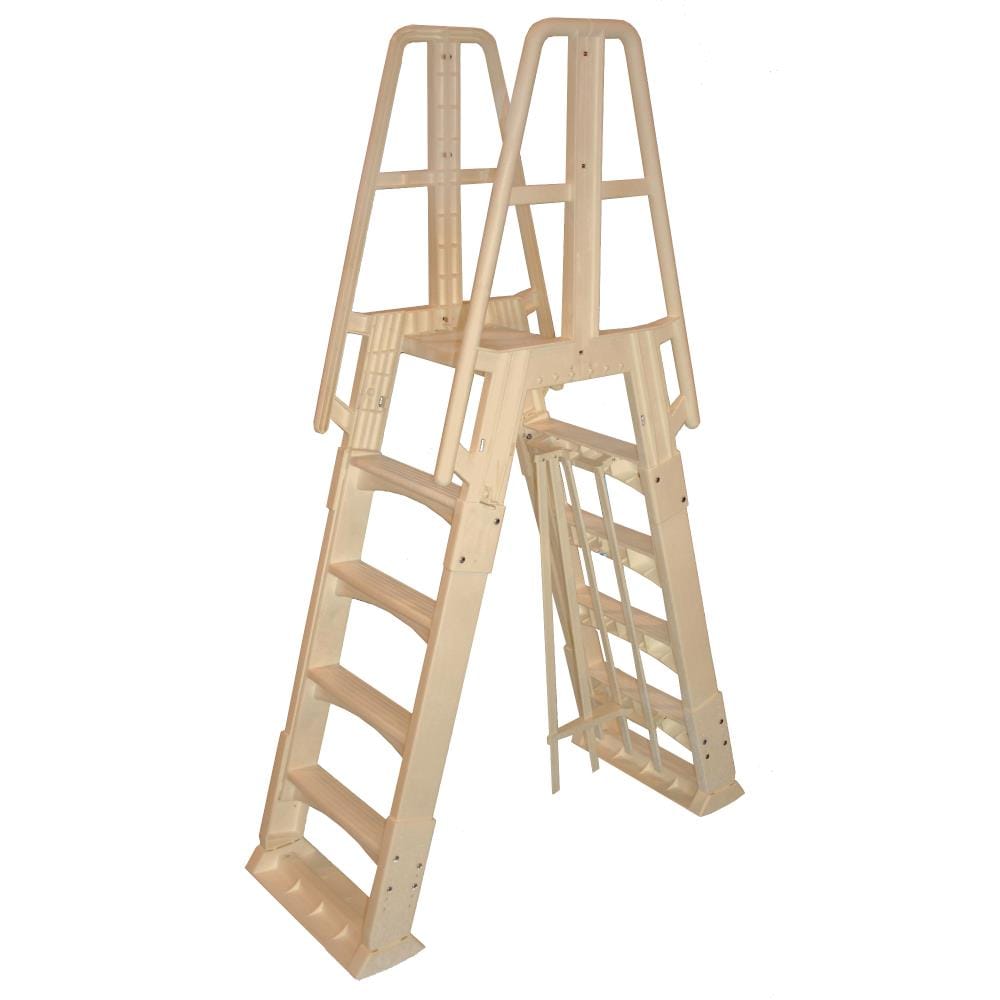 Vinyl Works NE120T Flip Up 54-Inches Resin A-frame pool ladder Hand Rail