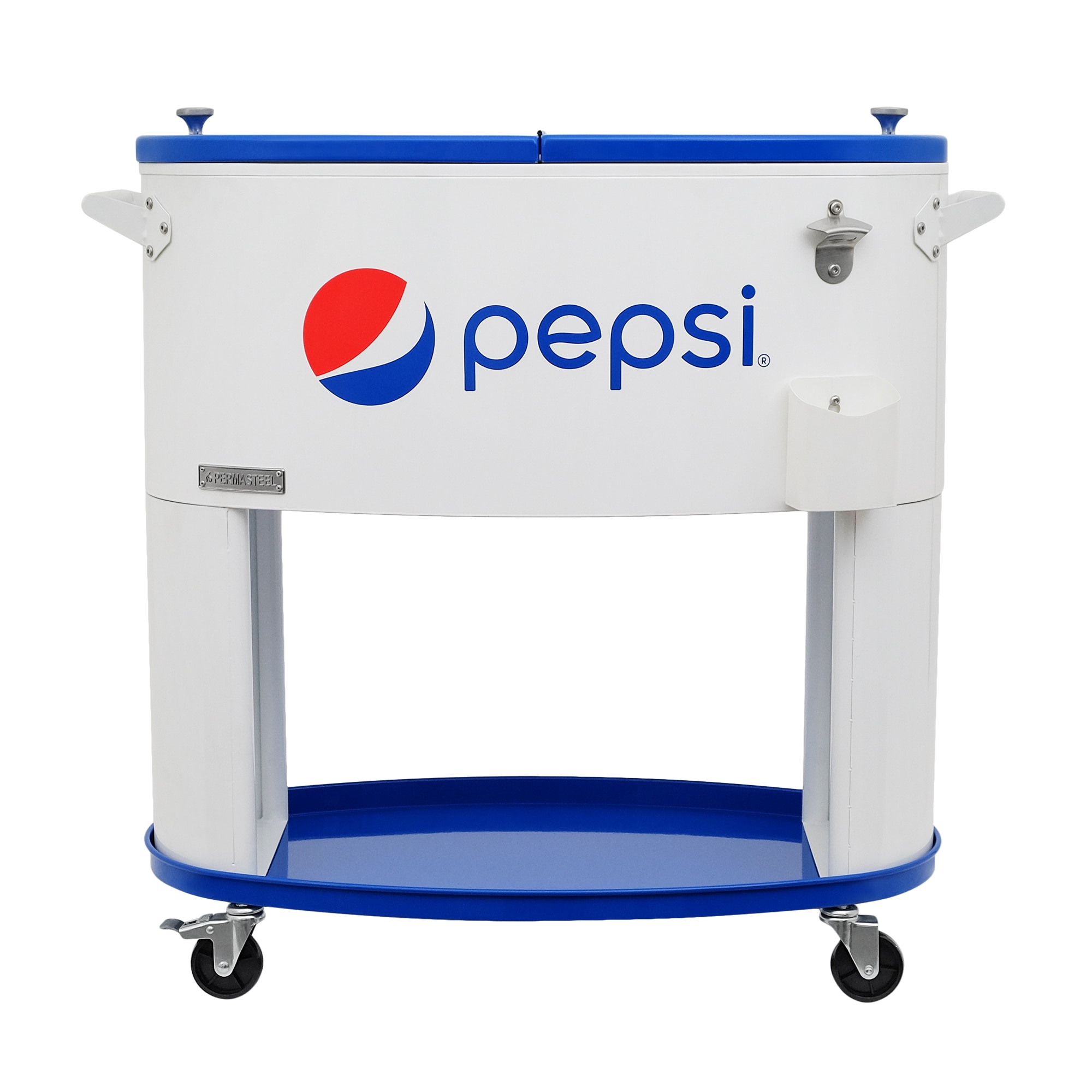 Pepsi White Steel Insulated Beverage Cooler, 80 Quart Capacity, Keeps Drinks Cold for up to 36 Hours, Easy Access Lid with Bottle Opener and Cap Catcher PS-207-80PE-WT Sansujyuku sansujyuku.com