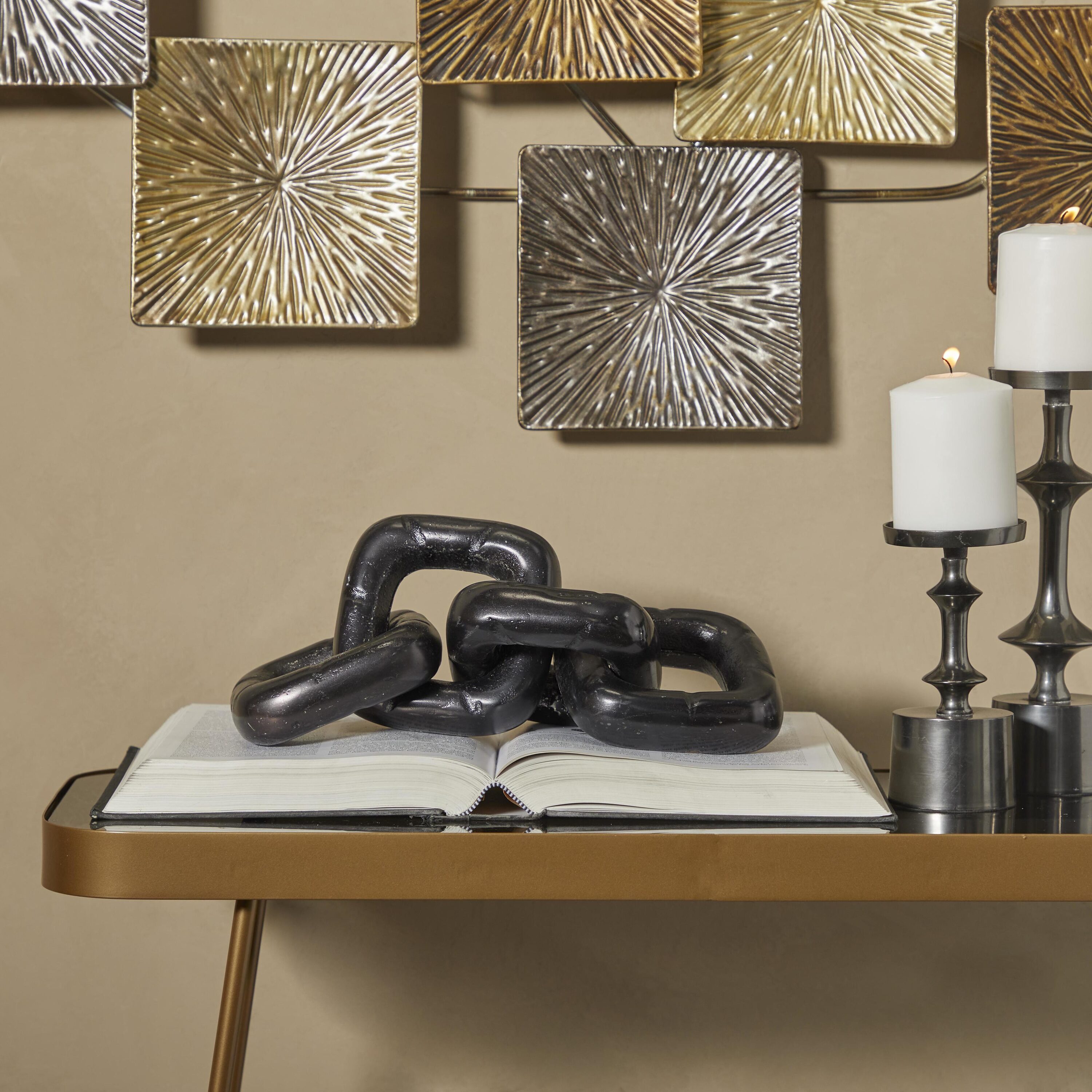 The Novogratz 31676 Black Aluminum Modern Sculpture
