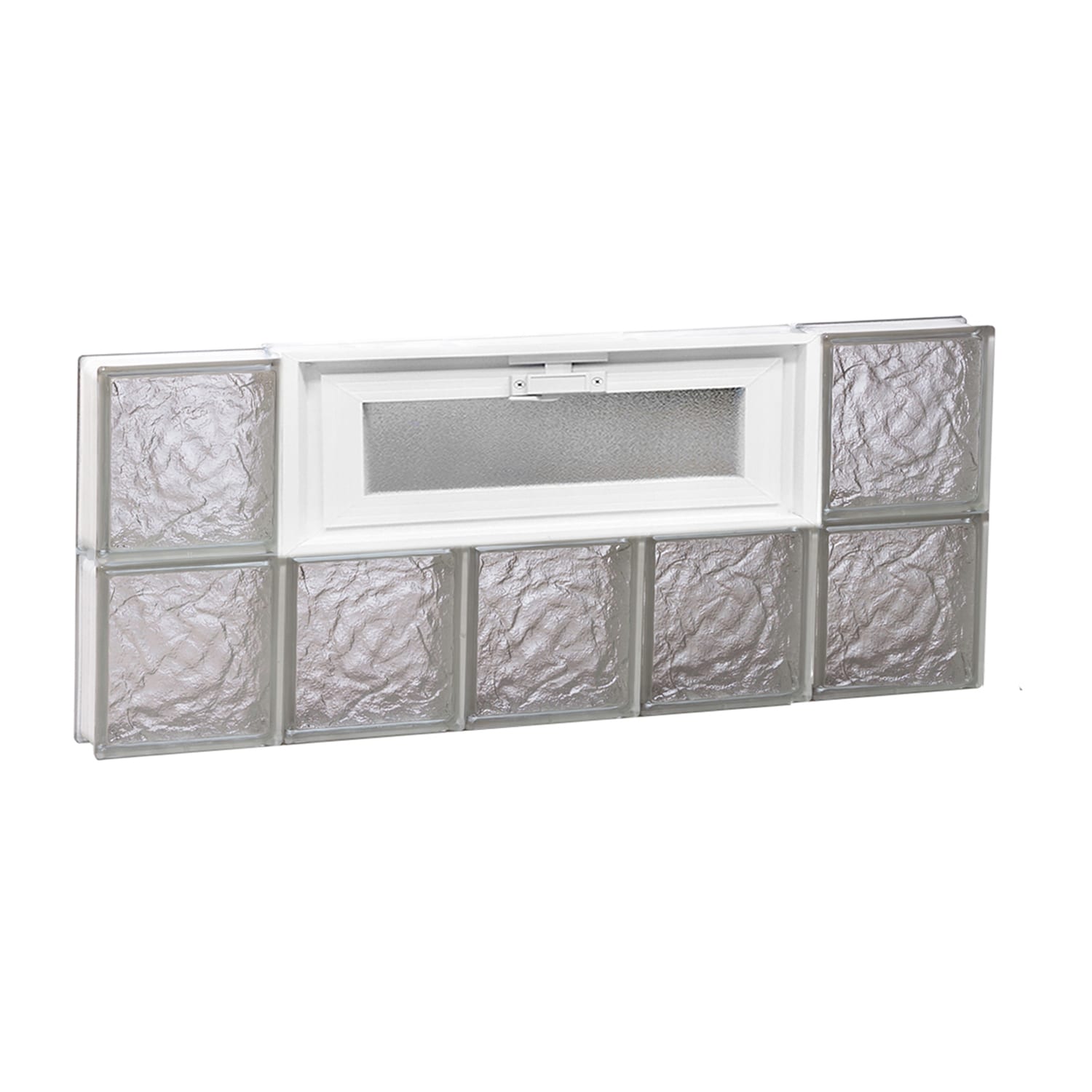 REDI2SET V3012IS Ice Glass 28-3/4-in x 11-1/2-in Frameless Replacement Vented Glass Block Window