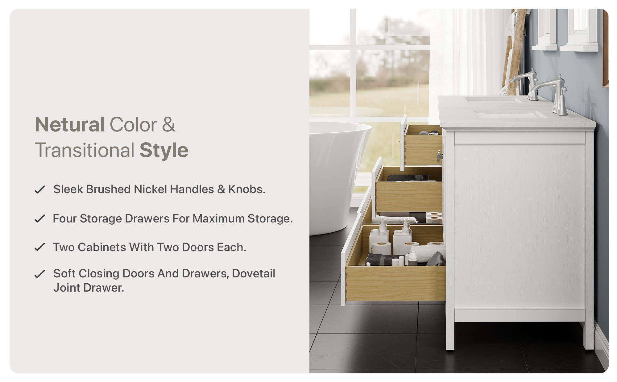 Eviva EVVN612-72WH-Q Bath-Vanity-Combo - View #9