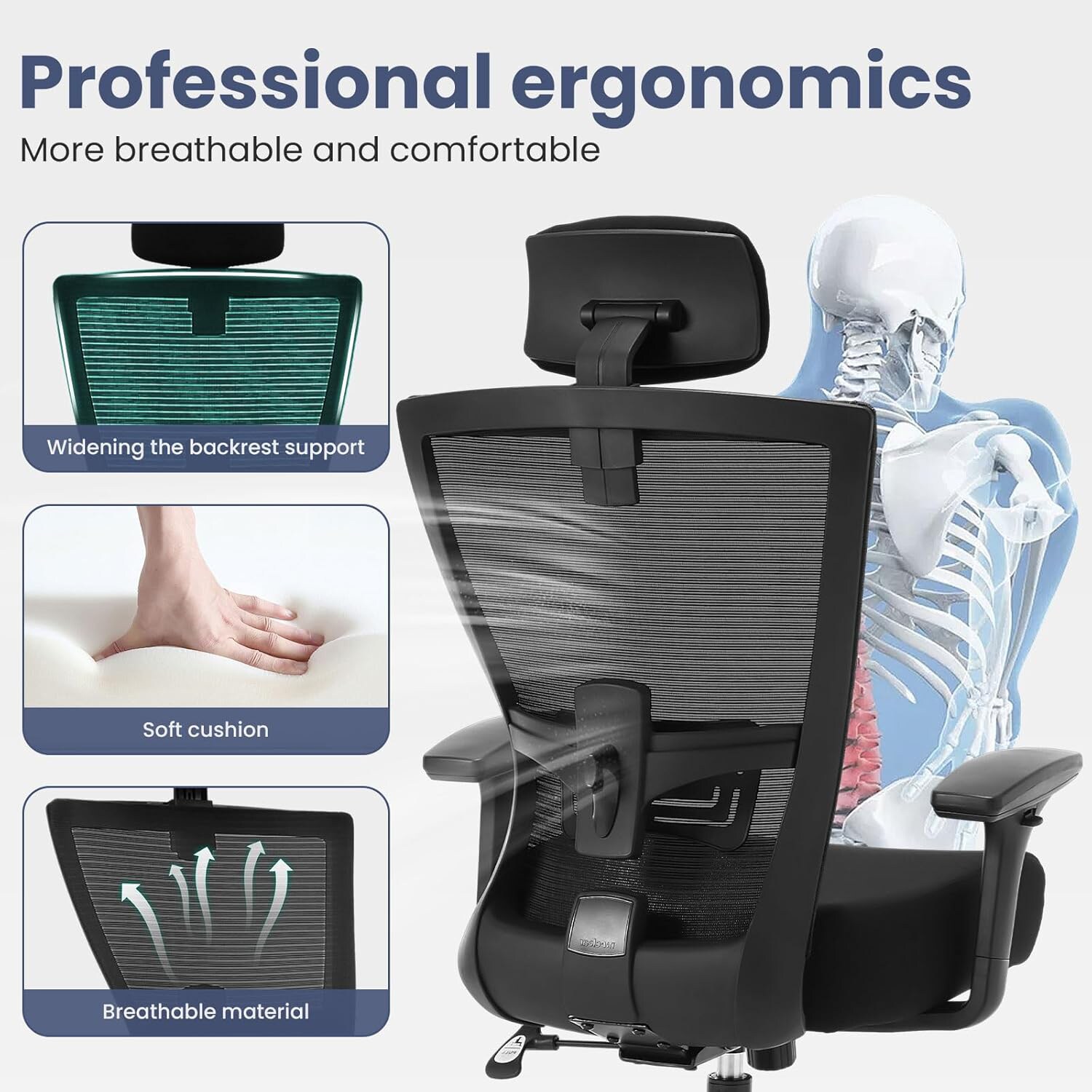 Mondawe MO-HW65402BK-2 Office-Chairs - View #3