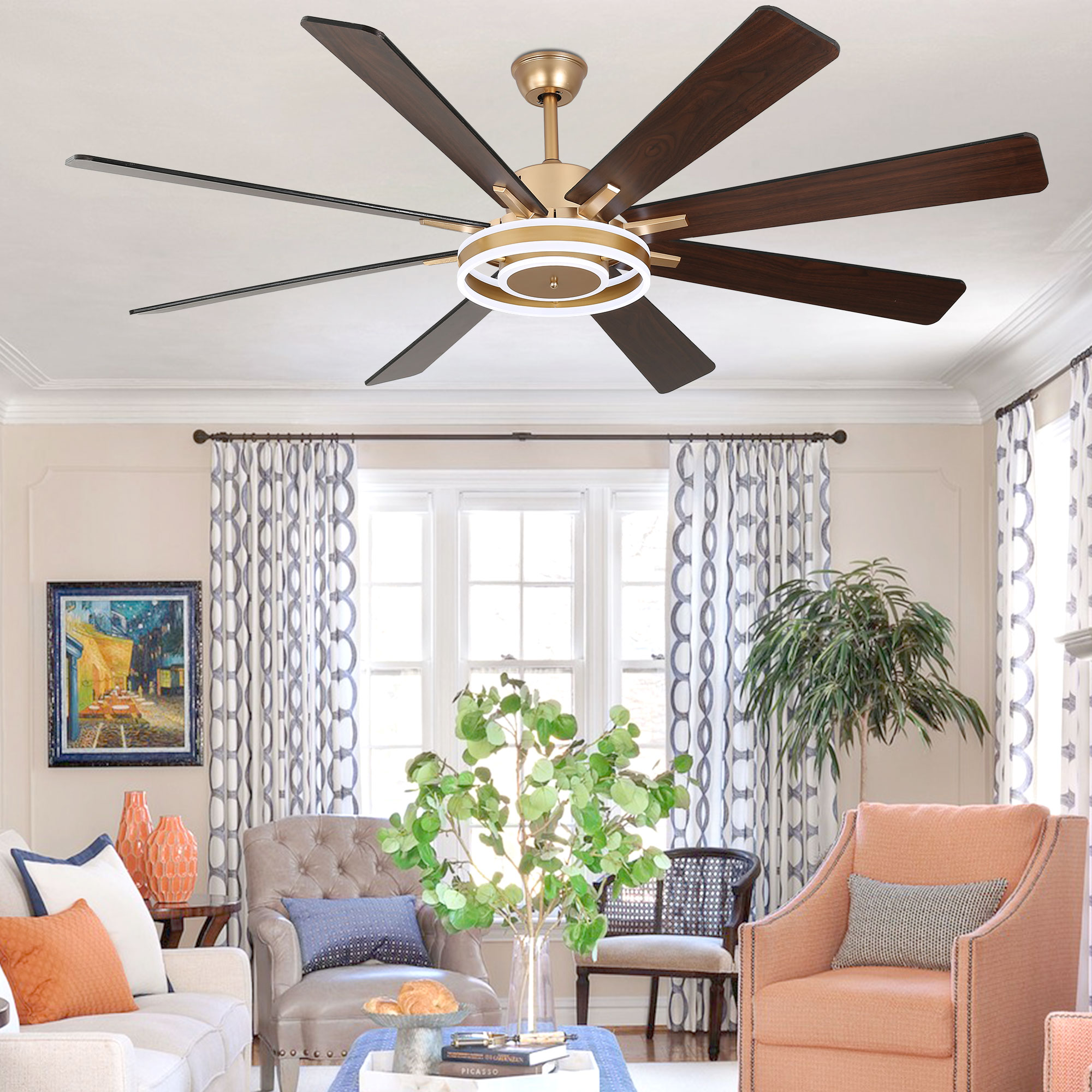 Oaks Decor DC7202-G Ceiling-Fans - View #3