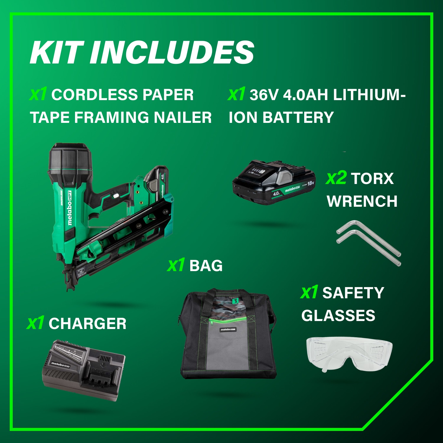Metabo HPT NR1890DCAM Cordless-Nailer - View #6