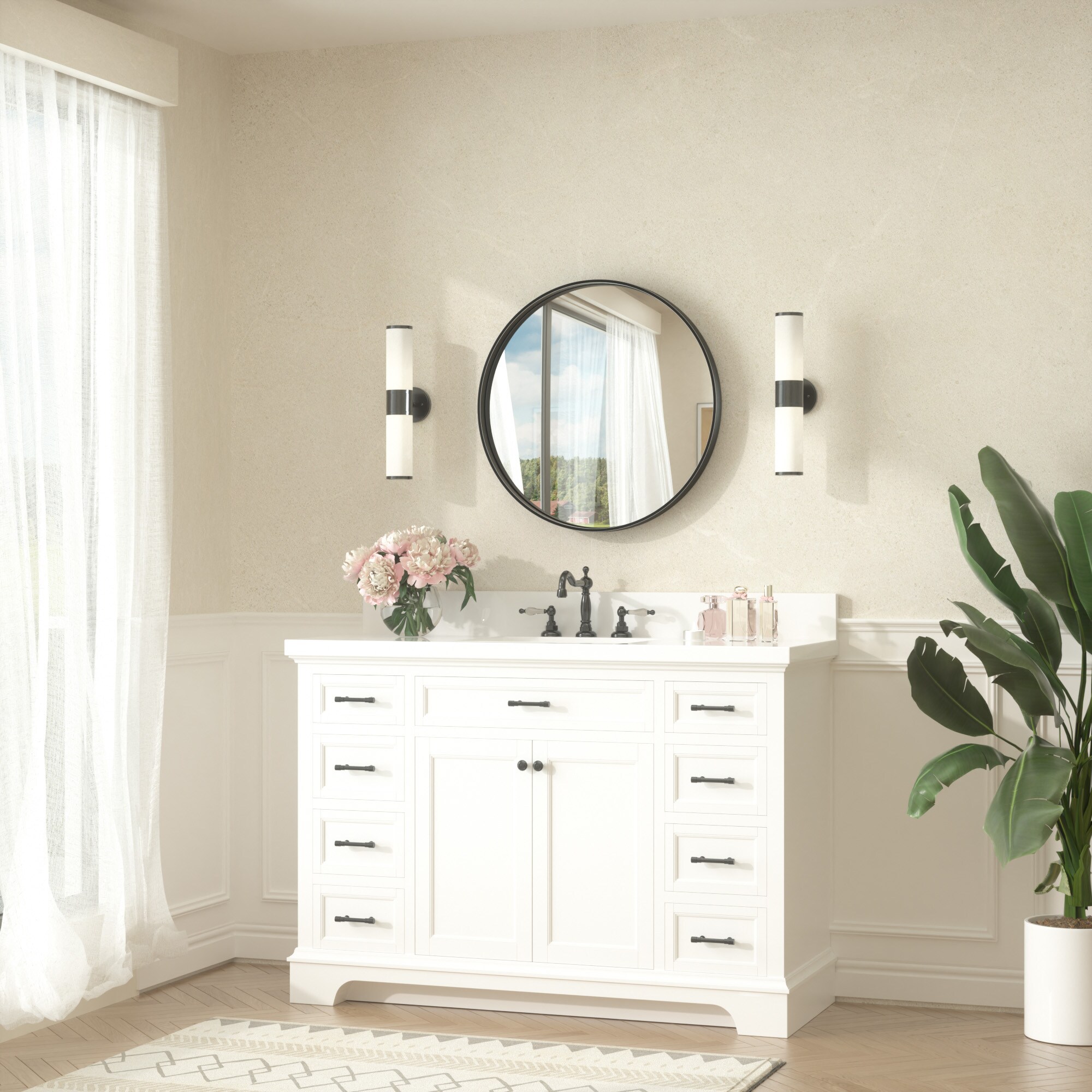 Keonjinn LW-JZ-YXJSK-R60BK Decor-Mirrors - View #2