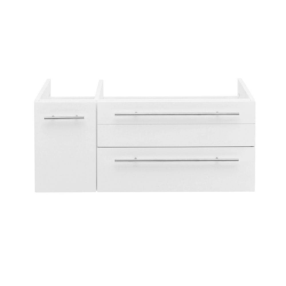 Fresca FCB6136WH-UNS-L Lucera 36-in White Floating Bathroom Vanity Base Cabinet without Top