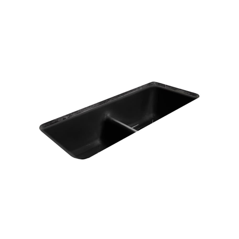 Miseno  MCI440UMLD 43 Inch Cast Iron Double Basin Kitchen Sink for Undermount Installations with 50/50 Split and Sound Dampening Technology