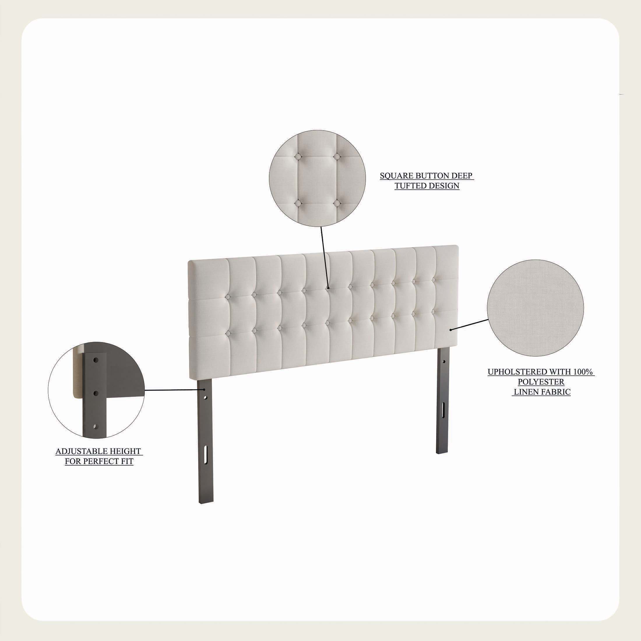 CasePiece C8377QUHB-BK-LN Upholstered-Headboards - View #6