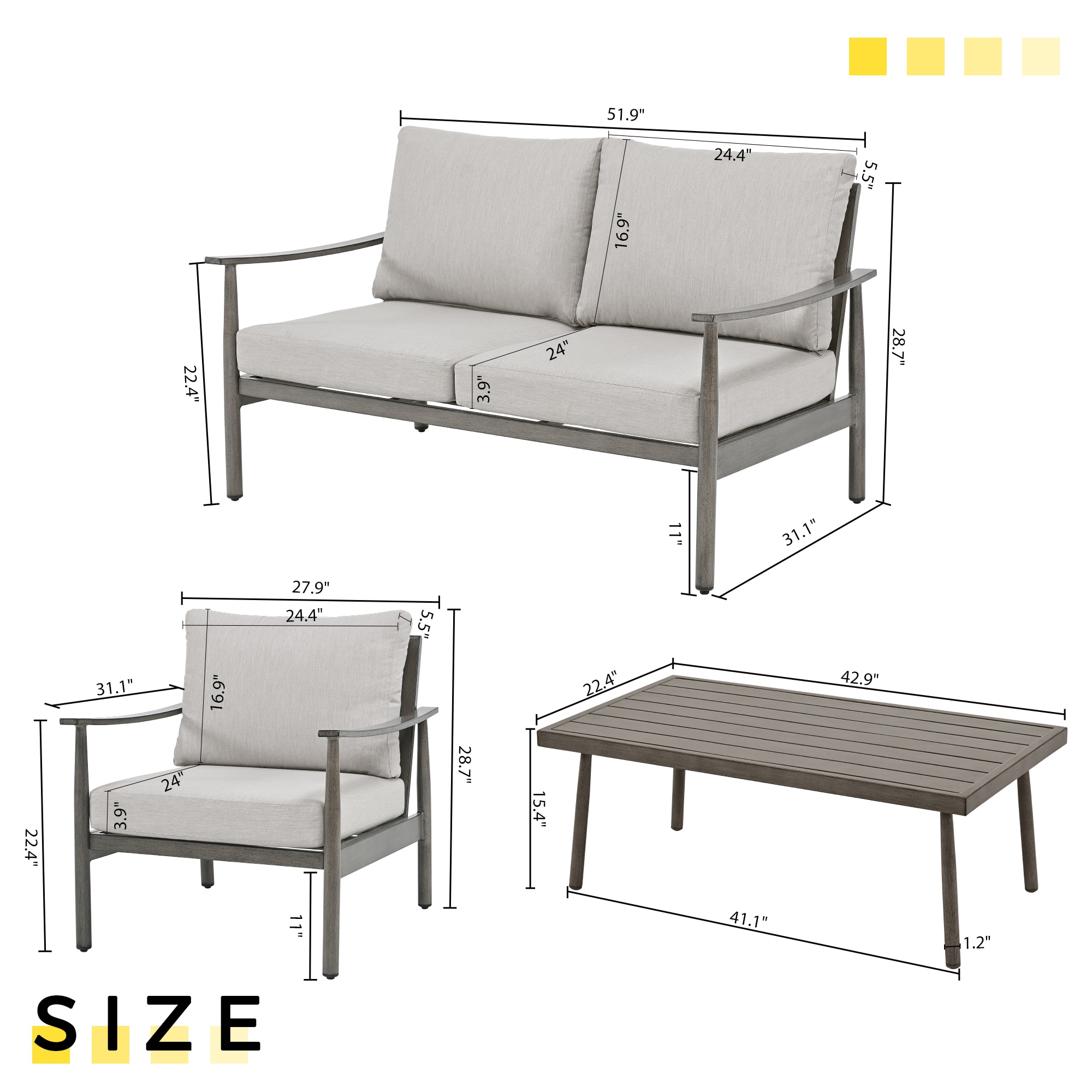  CP-SF4-GG-B1-WL2 Patio-Conversation-Sets - View #2