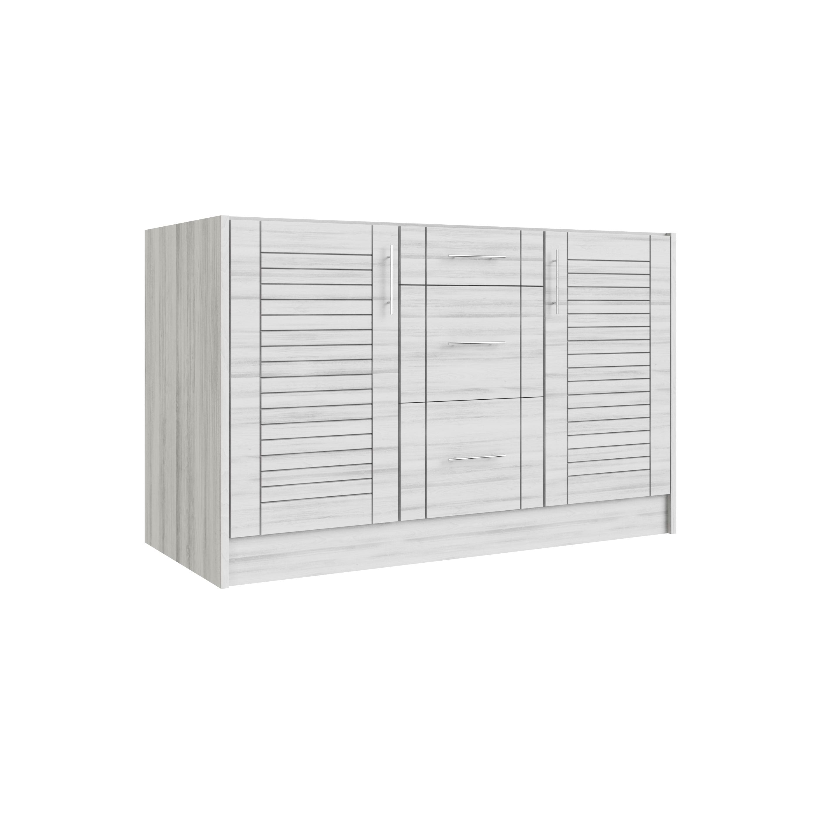 WeatherStrong WSE54WC-TWW Tampa 3 -Piece 55.25-in W x 25.5-in D x 34.5-in H Modular Outdoor Kitchen Set