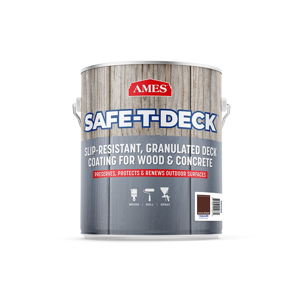 AMES SD1CBN Safe-T-Deck Coco Brown Satin Exterior Anti-Skid Porch and Floor paint ( 1-gallon )