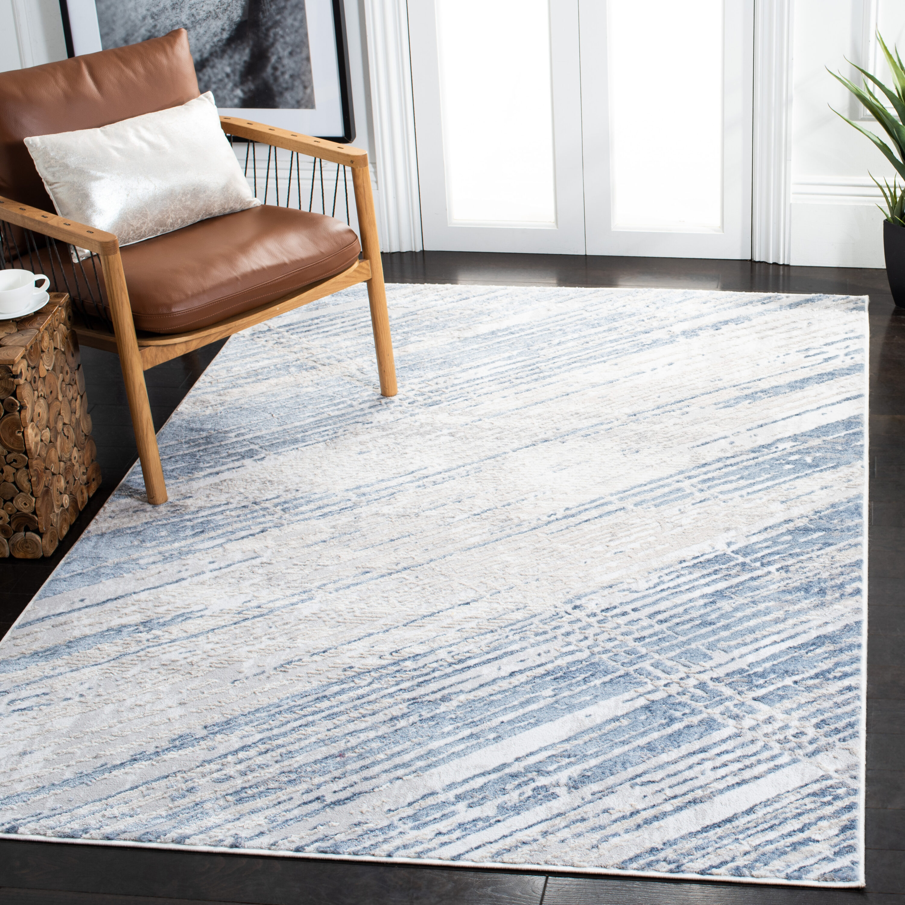 Amelia 787A Ivory Grey 4ft x 6ft Small Rectangle Rug