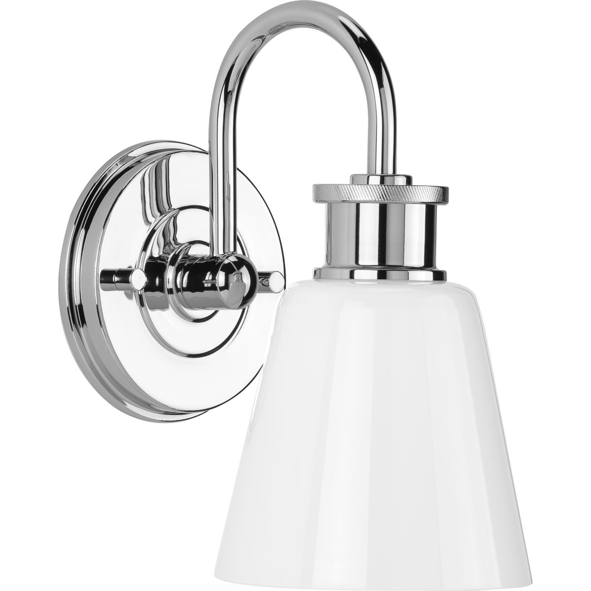 Progress Lighting P300314-015 Ashford 5.37-in 1 -Light Polished Chrome Coastal Vanity light