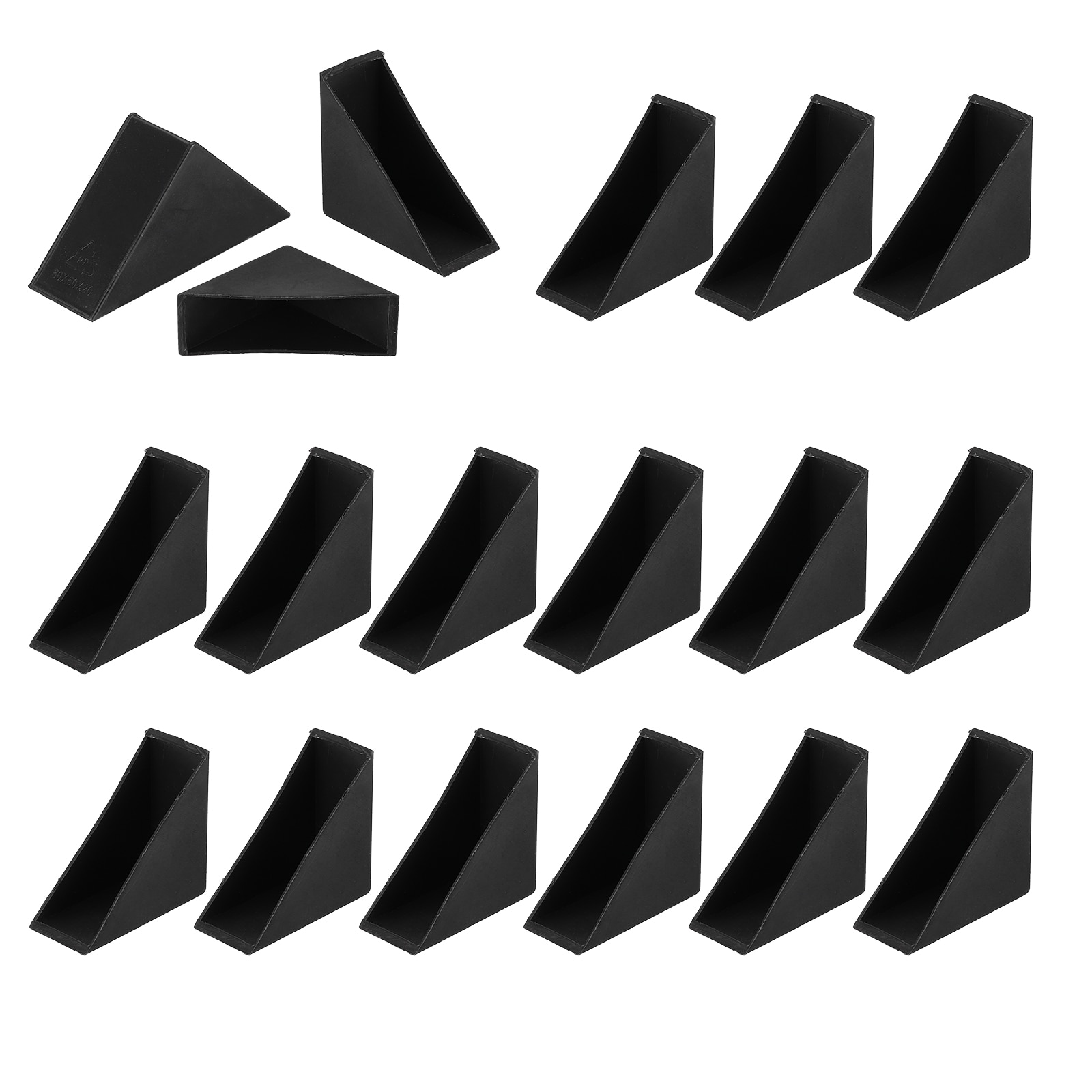 Unique Bargains 30pcs Triangle Glass Corner Protector 0.79 x 2inch Plastic Glass Table Corner Protector Transport Corner Guard for Glass Ceramics Wood and Steel (Right Angle Black) #S26042800UX7506