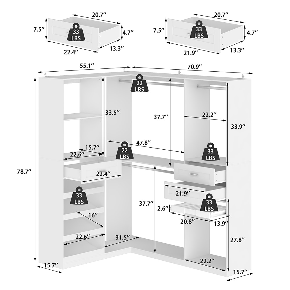 Homsee V-KF460066-01-AB armoires - View #15