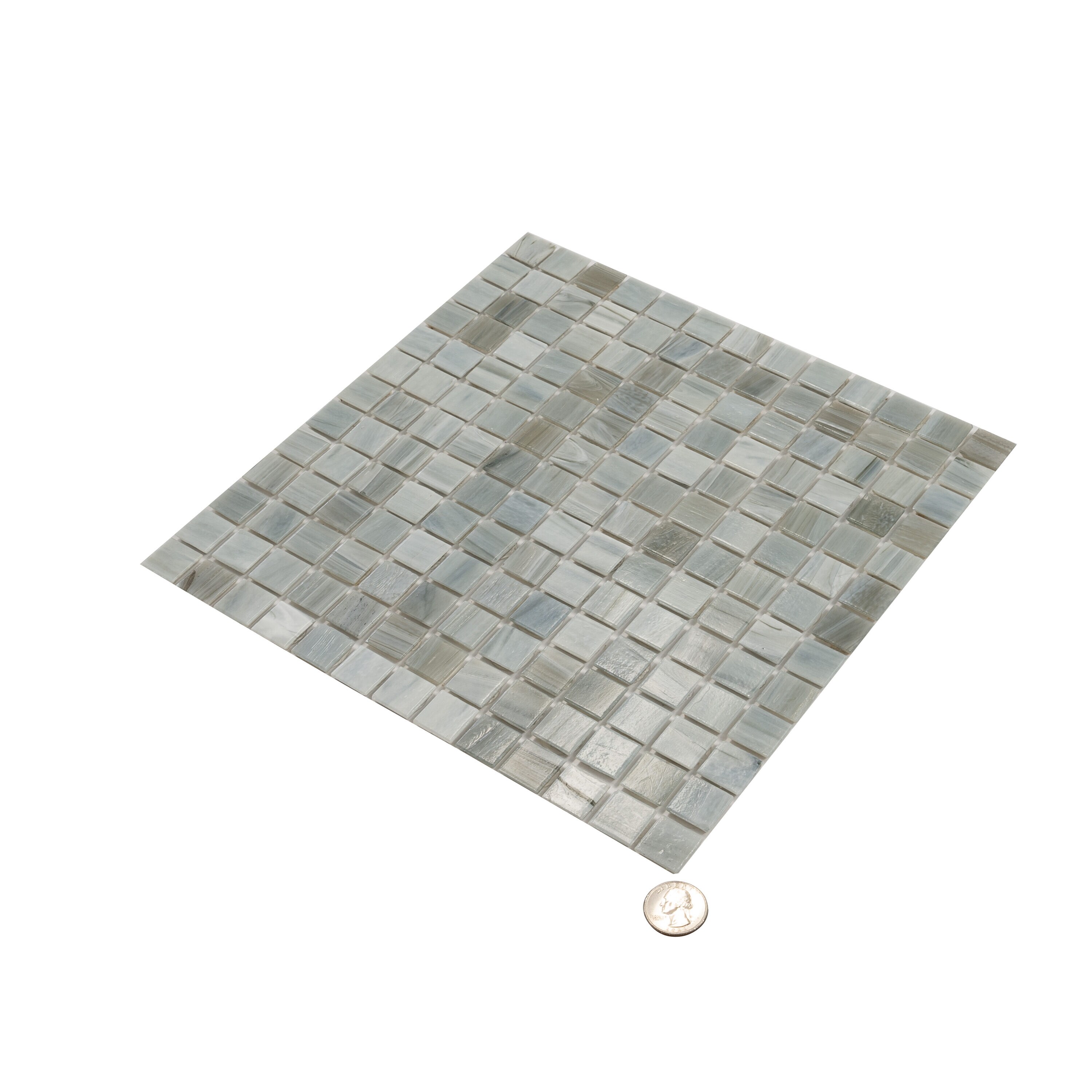 Apollo Tile Celestial Pearl Blue 12-in x 12-in Glossy Glass Uniform Squares Floor and Wall Tile (20-sq. ft/ Carton)