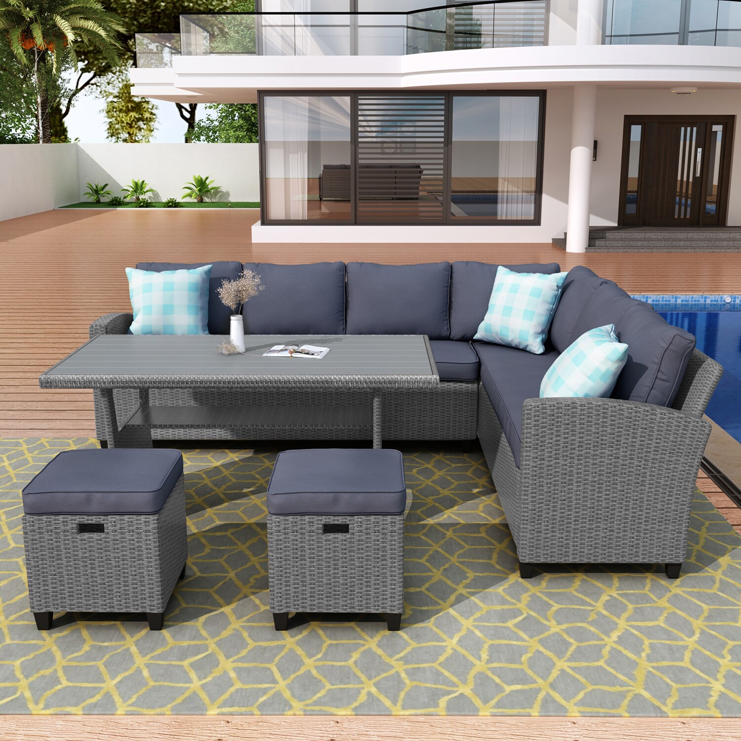 SINOFURN SYA020106GY Patio-Dining-Sets - View #16