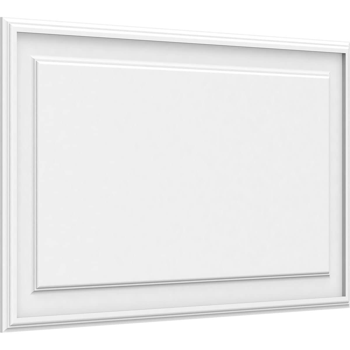 Ekena Millwork WALP38X22X062LEG 38-in x 22-in Smooth Paintable/Stainable White PVC Fretwork Wall Panel (