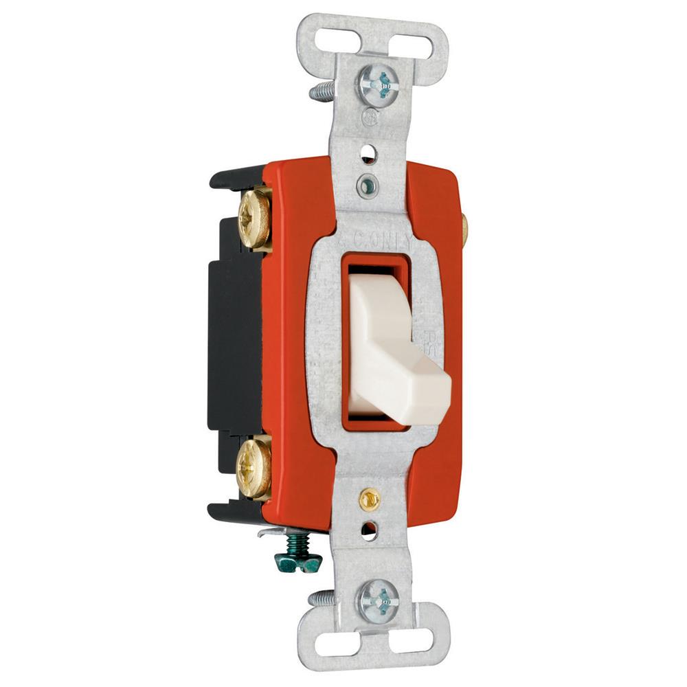 Pass & Seymour/Legrand CSB20AC4-LACC6 20-Amp 4-Way Toggle Light Switch, Light Almond