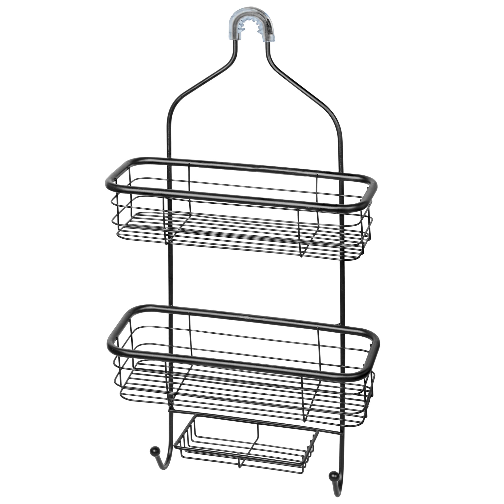 Moorefield SC422MBK Matte Black Stainless steel 3 -Shelf Over the showerhead Hanging shower caddy 11.5-in x 4.5-in x 23.5-in