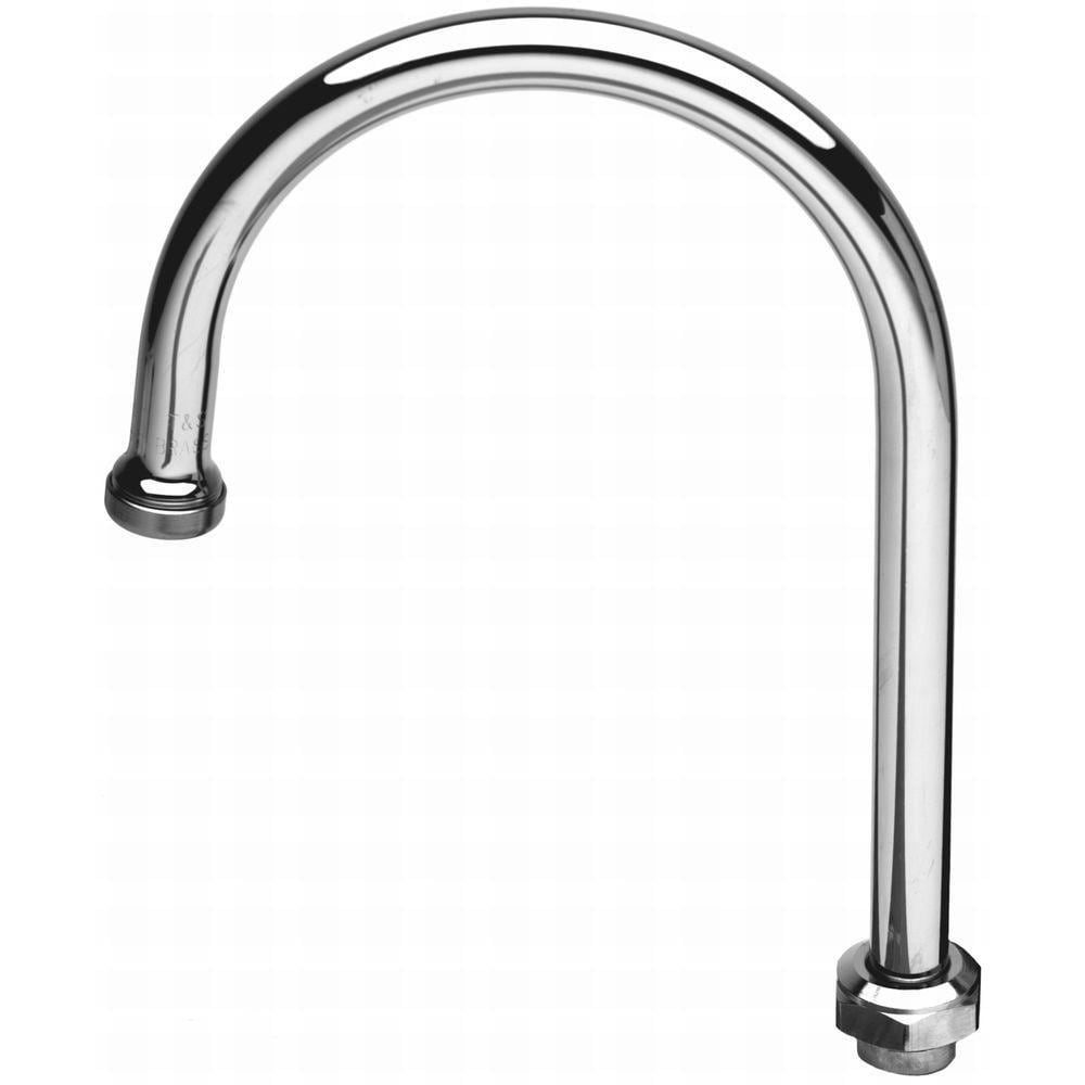 T&S Brass T&S Brass Swivel Gooseneck Spout- Chrome Finish, 10-1/2-in ...