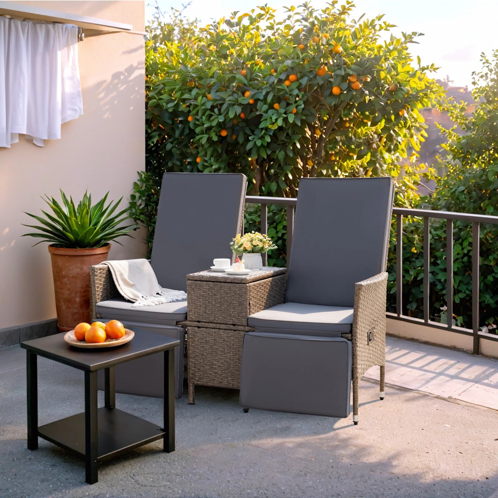 Vineego LS-LCRC23-0325-4GY Patio-Sofas-Daybeds - View #3