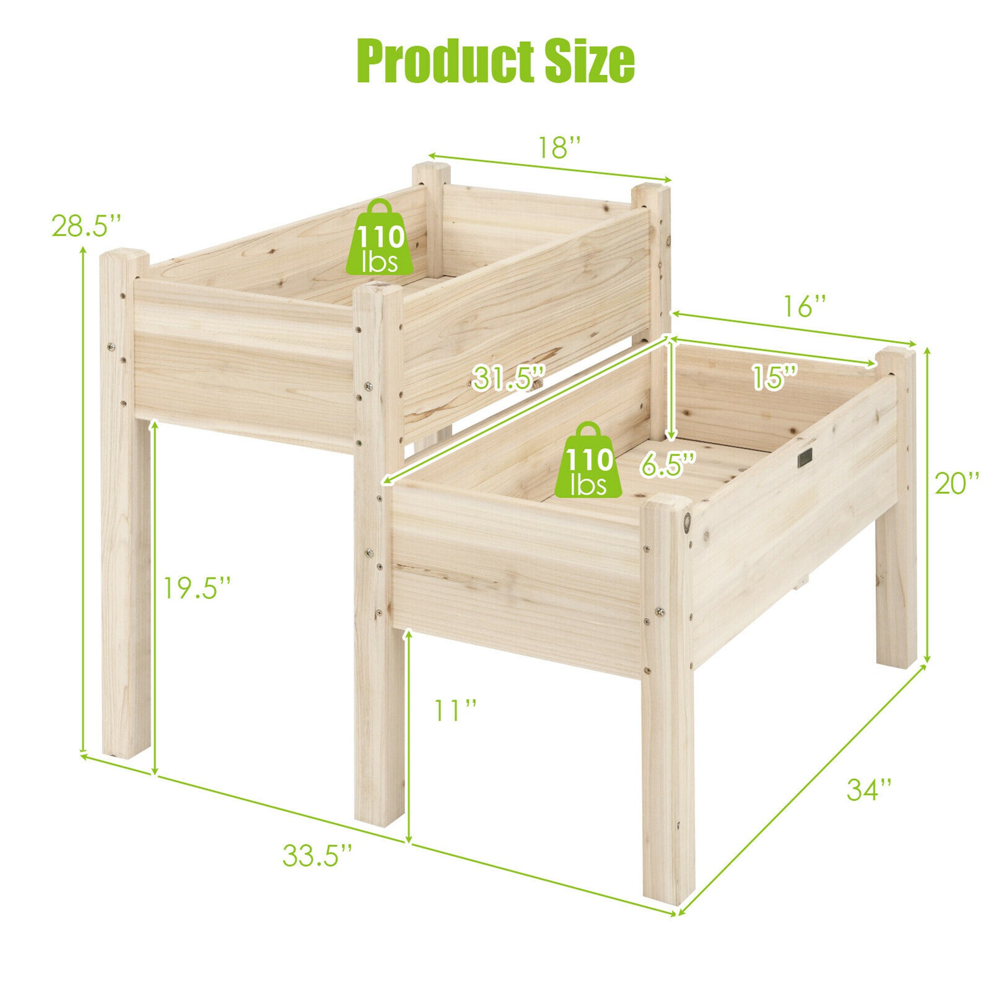 Costway LWS00538 Raised-Garden-Beds - View #2