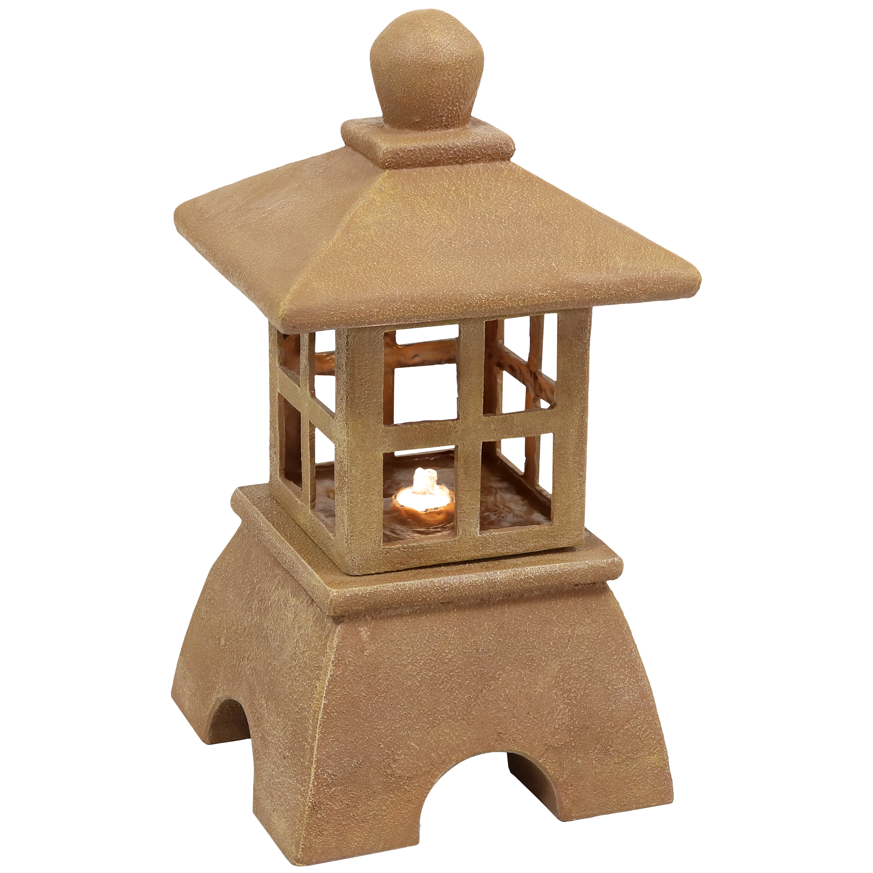 Sunnydaze Decor SSS-758 23-in H Resin Outdoor Fountain Statue Pump Included