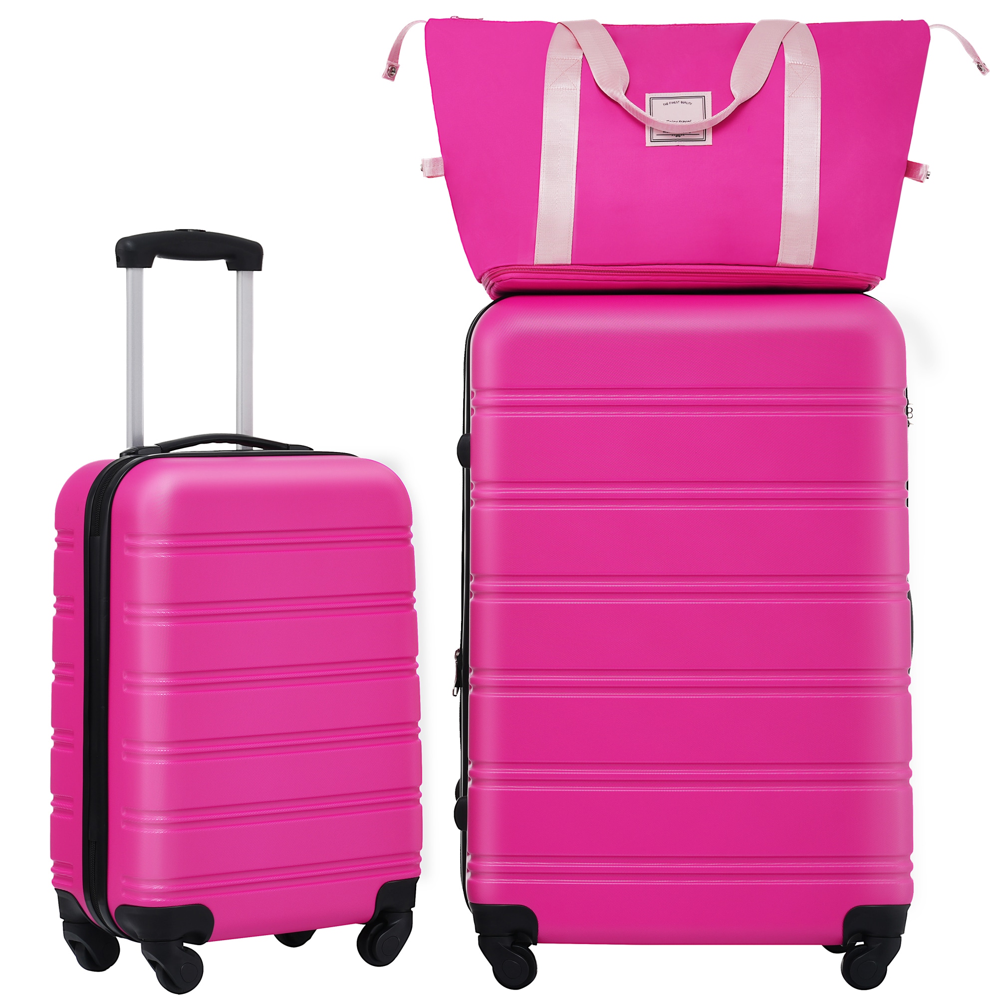Wooakway 2 Piece Hardshell Luggage Sets Hardside Suitcase Lightweight Travel Suitcase with Travel Bag 20 28 Inch