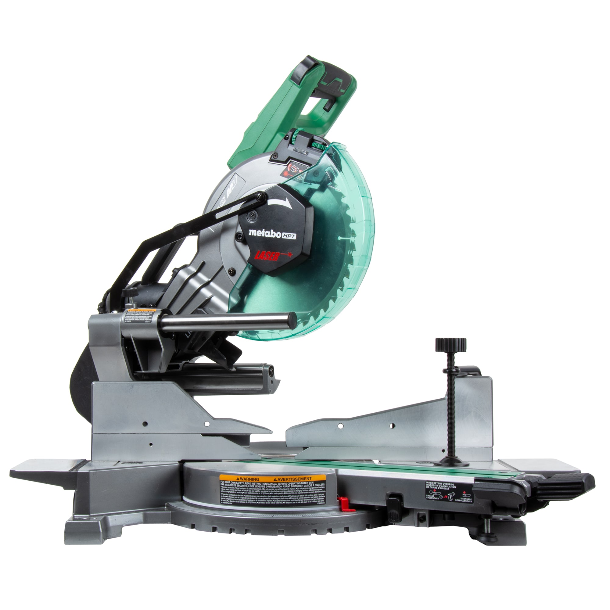 Metabo HPT MultiVolt 10-in 36-volt Dual Bevel Sliding Compound Hybrid  Cordless and Corded Miter Saw with Laser Guide in the Miter Saws department  at