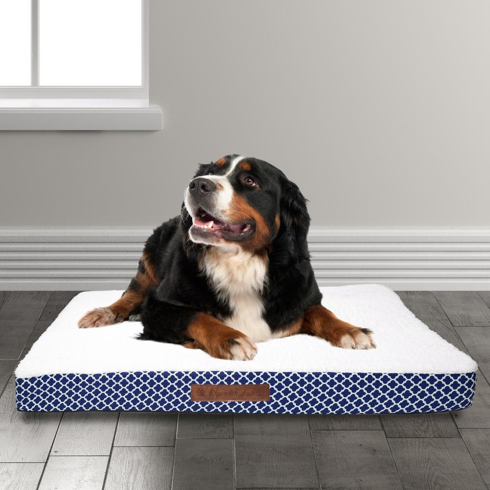 Duck River Textile CEHNV=12 /15928 Rectangular Navy Polyester Orthopedic Dog Bed ( Extra Large)