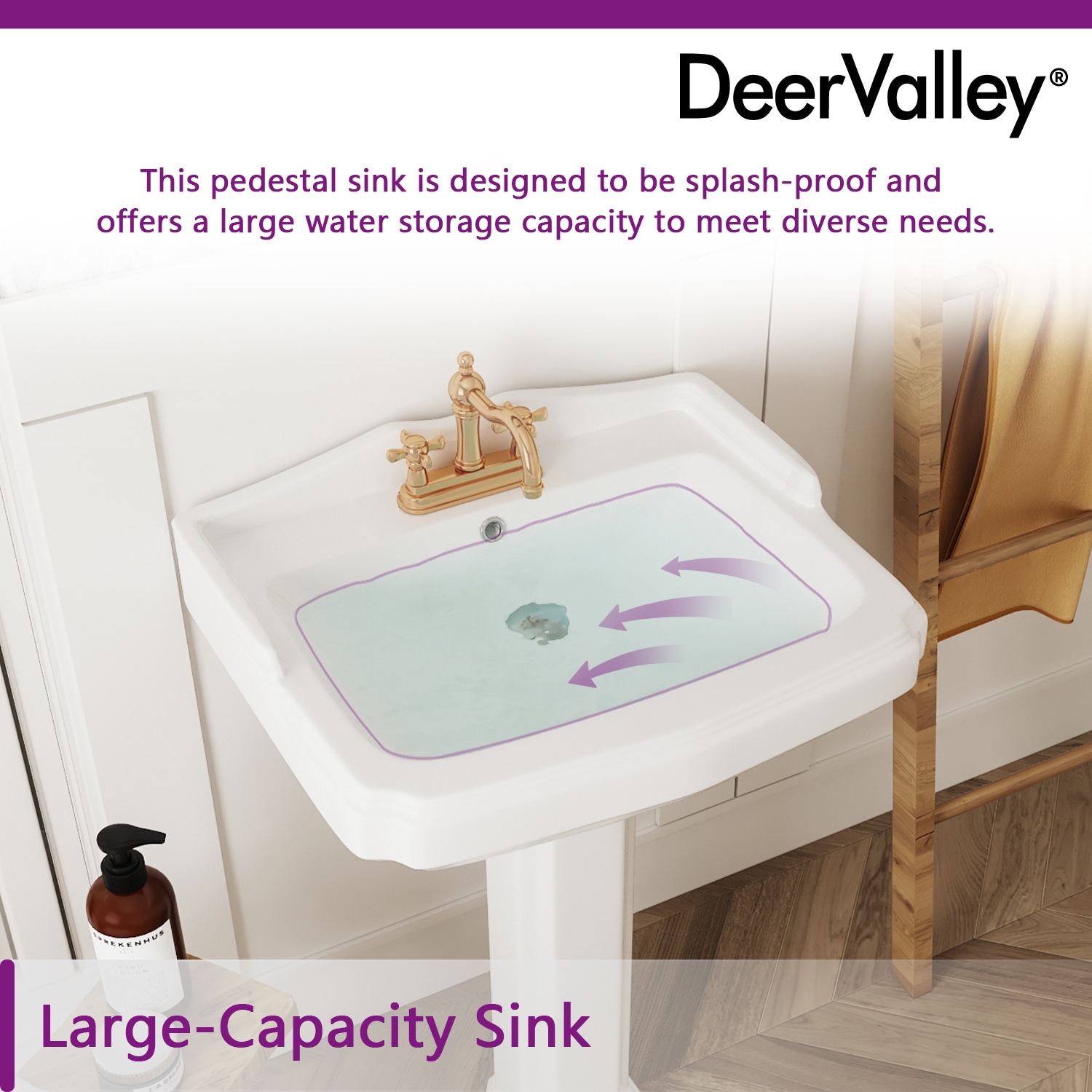 DeerValley DV-1P522 Complete-Pedestal-Lavatories - View #12