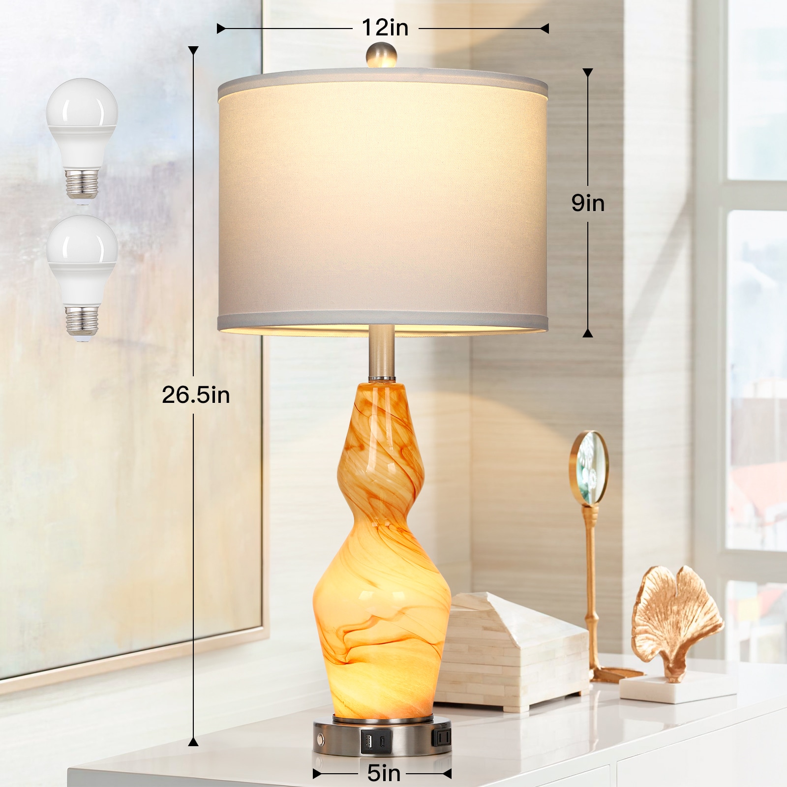 UrFurnishings TD-333 Table-Lamps - View #7