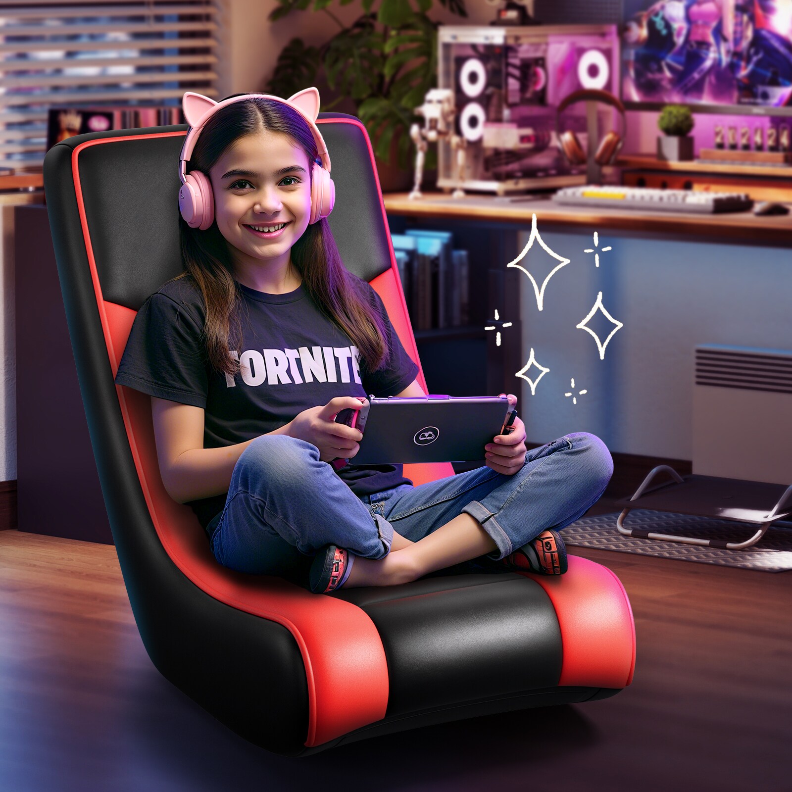 GTPLAYER LOWE'S-GTP-450R-RED Office-Chairs - View #2
