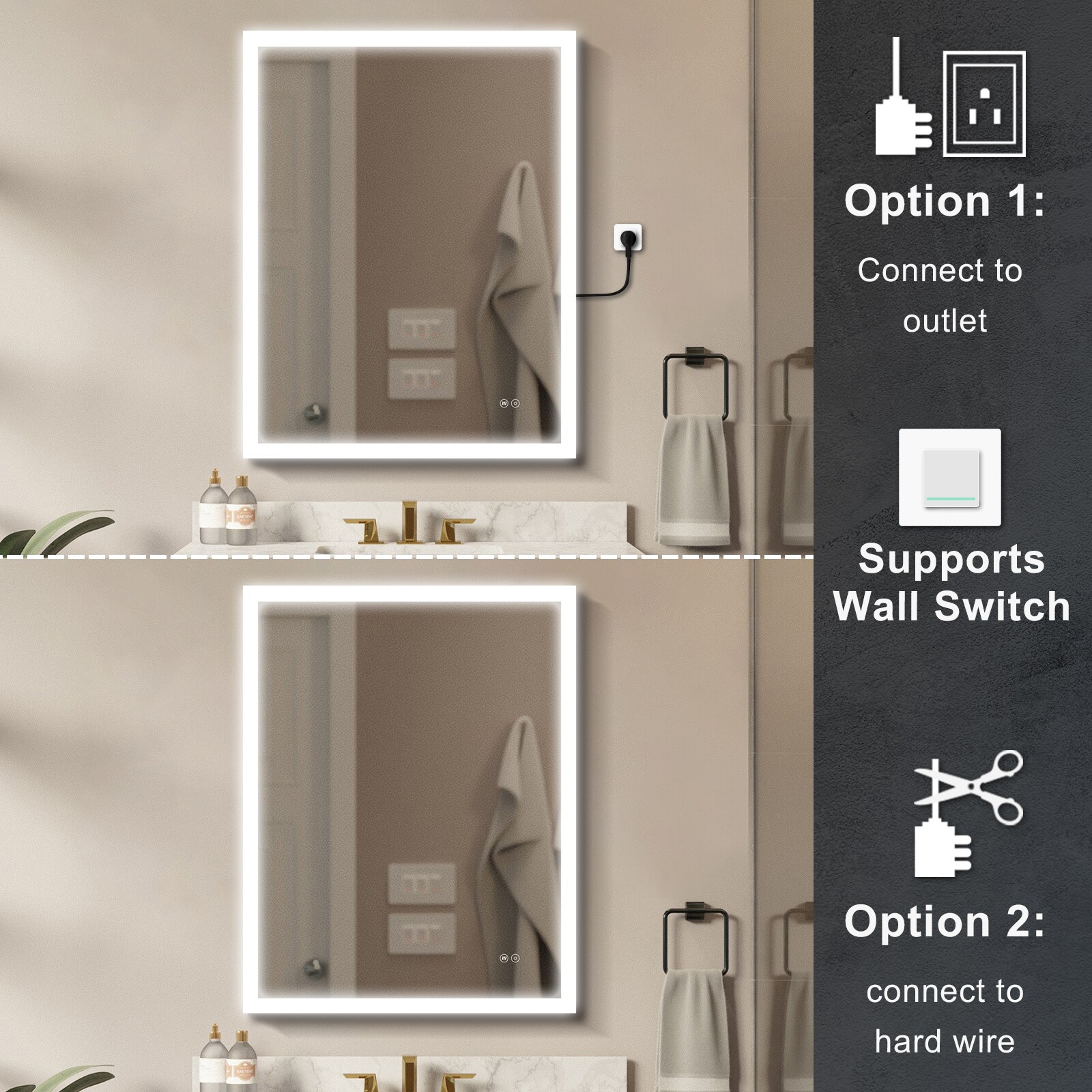Forclover MRE-7GX2836 Framed-Bath-Mirrors - View #7