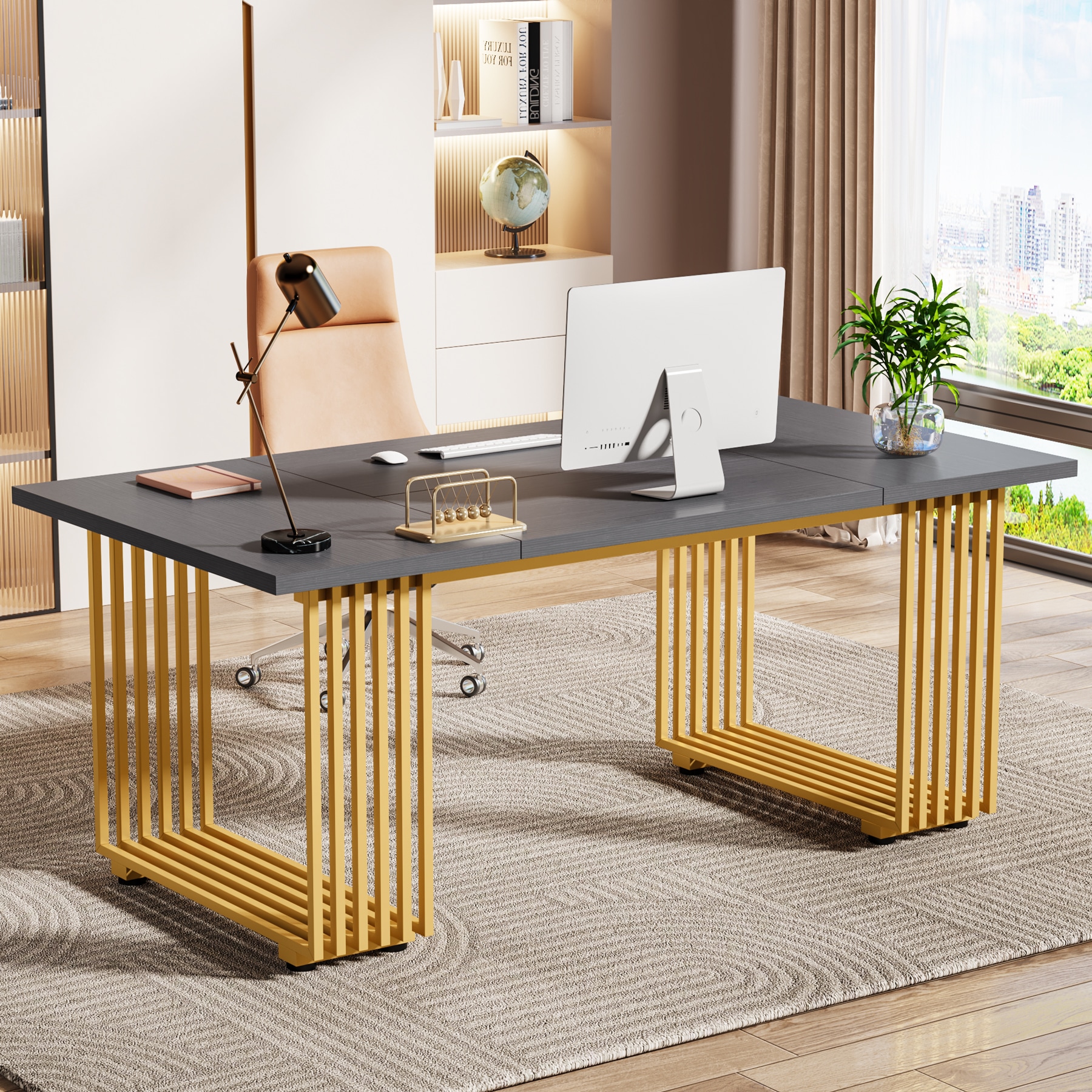 Tribesigns LWFD-J0126X Office Conference Table Multiple colors/finishes 6 -Person Conference table ( 70.86-in W x 30.7-in H )