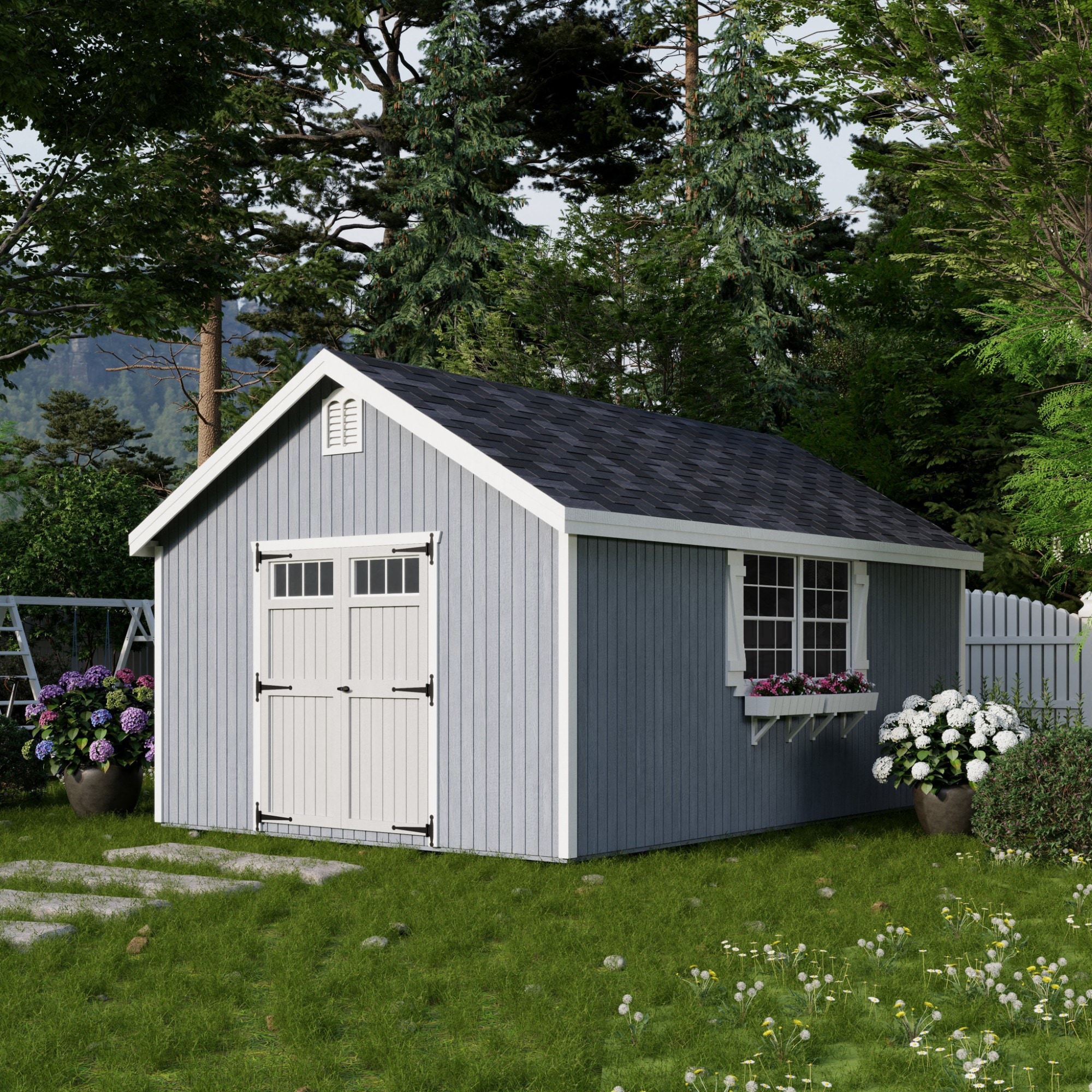 Little Cottage Co 12X18 WCGS-PC Wood-Storage-Buildings - View #2