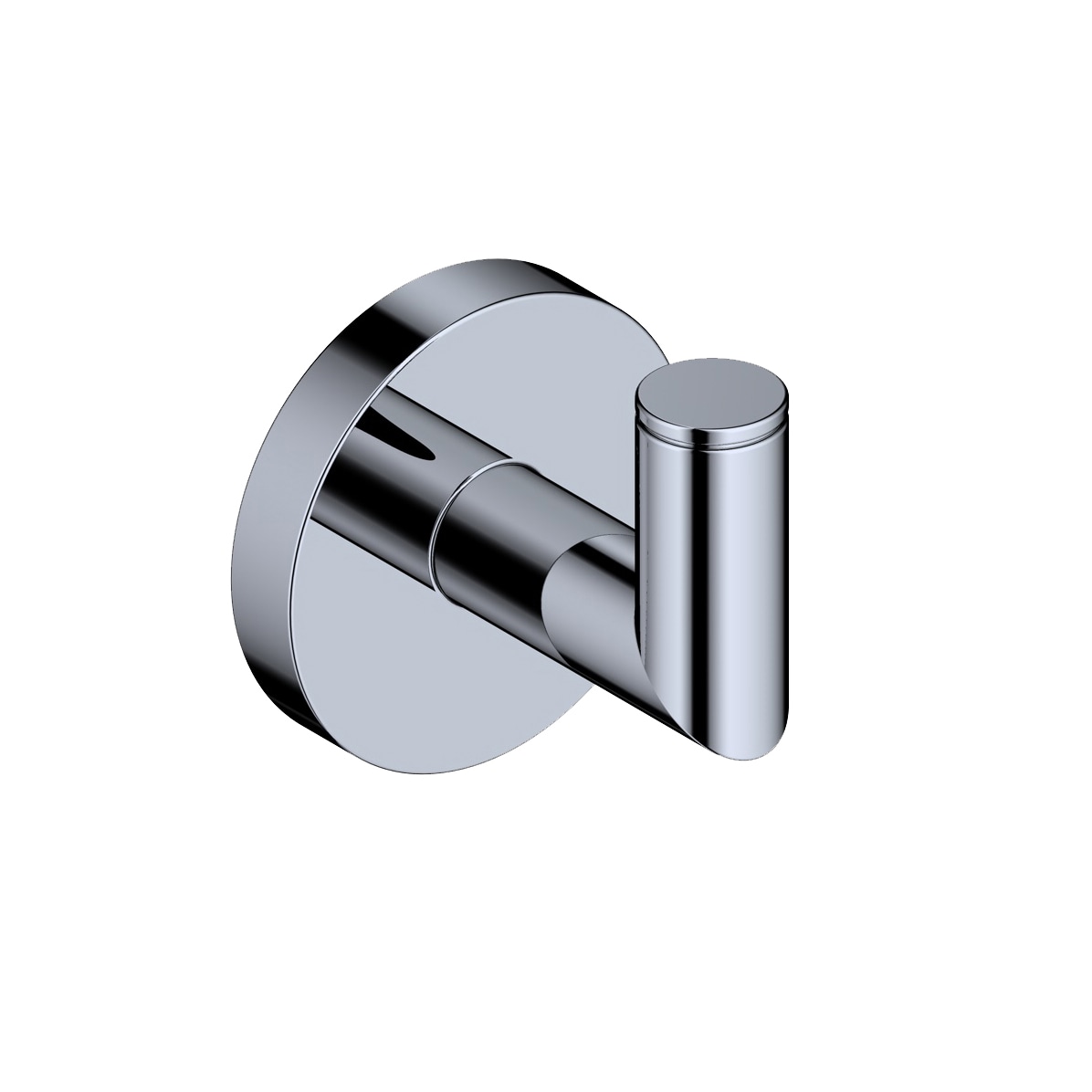 WS Bath Collections PURA WSBC 203208 CR Pura Polished Chrome Single -Hook Wall mount Towel Hook