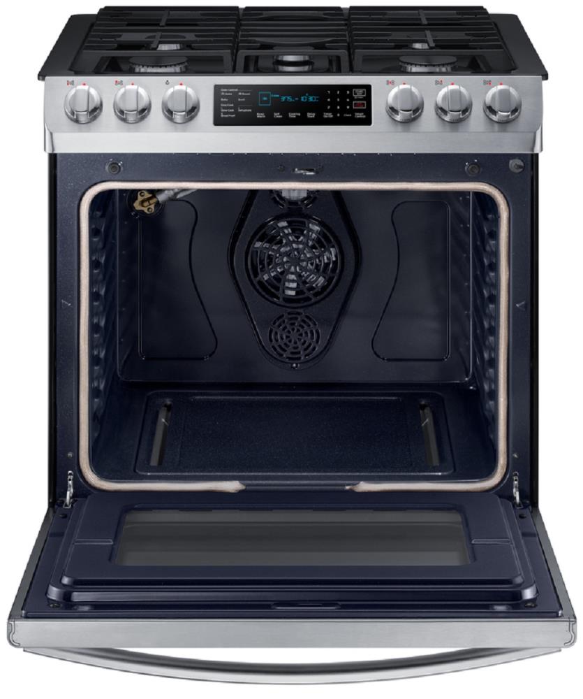 Samsung 30-in 5 Burners 5.8-cu ft Self-cleaning Convection Oven 