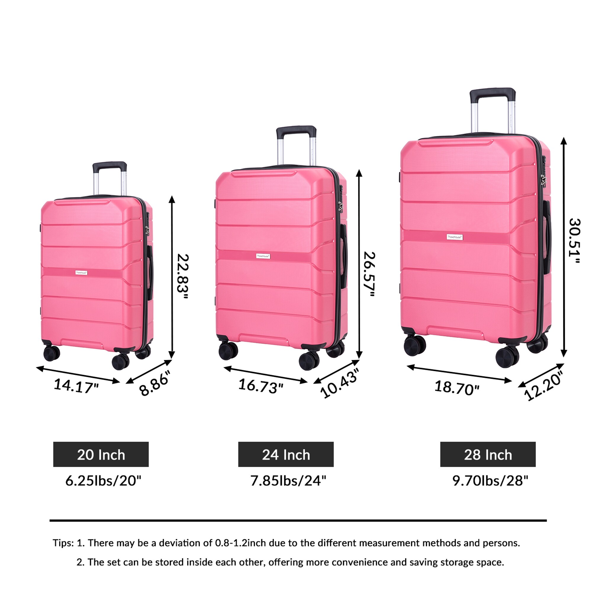 SINOFURN SYD9400007RD Luggage-And-Luggage-Sets - View #2
