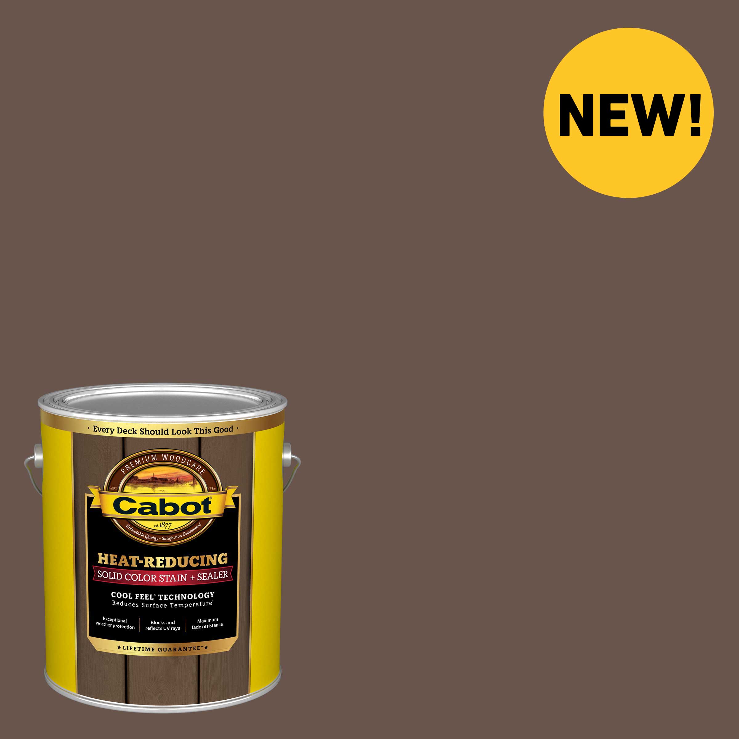 Cabot Heat-Reducing Pre-tinted Cashmere Brown Solid Exterior Wood Stain ...