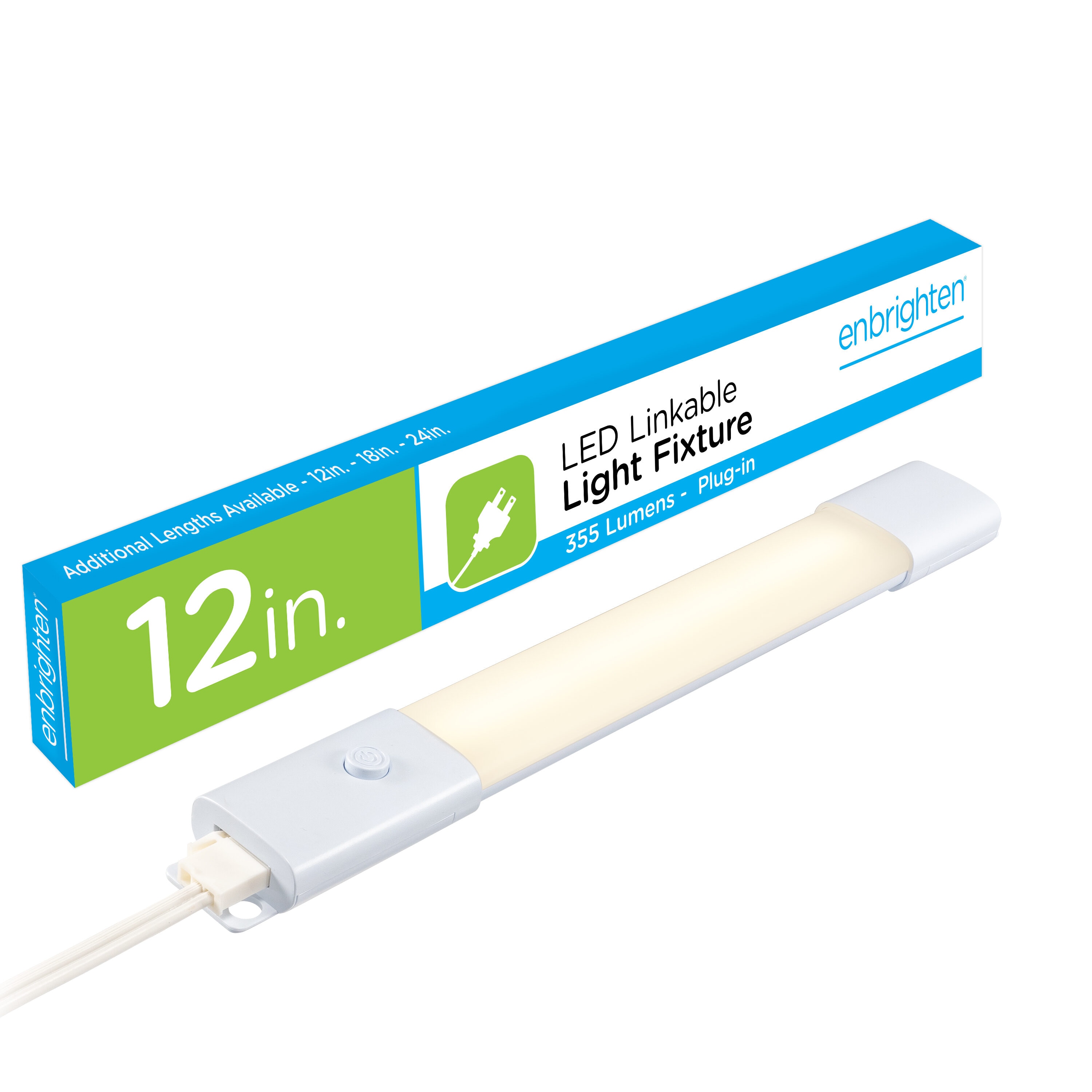 Enbrighten BrightLink 12-in Plug-in LED Under Cabinet Light Bar Light in  the Under Cabinet Lights department at