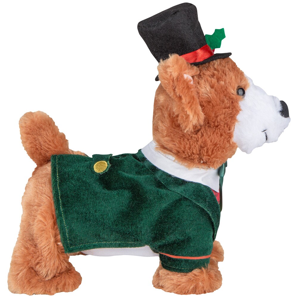 Holiday Living 9.84-in Musical Animatronic Decoration Dog Battery-operated  Batteries Included Christmas Decor at