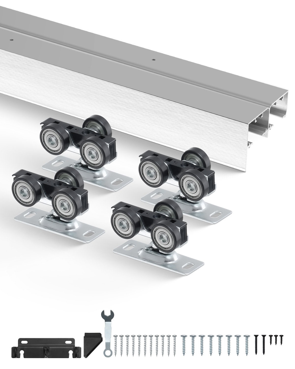 SVOPES SVOPESTLMTZTL11137V0 72-in Bi-pass door Sliding Closet Door Track kit