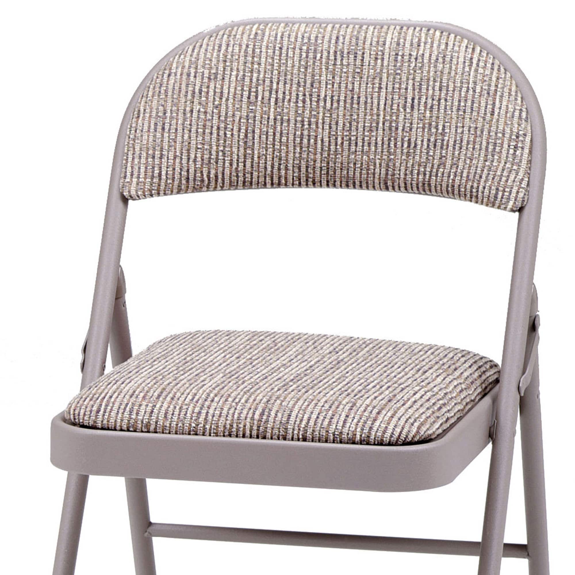 Meco Upholstered Folding Chair, 4-Pack