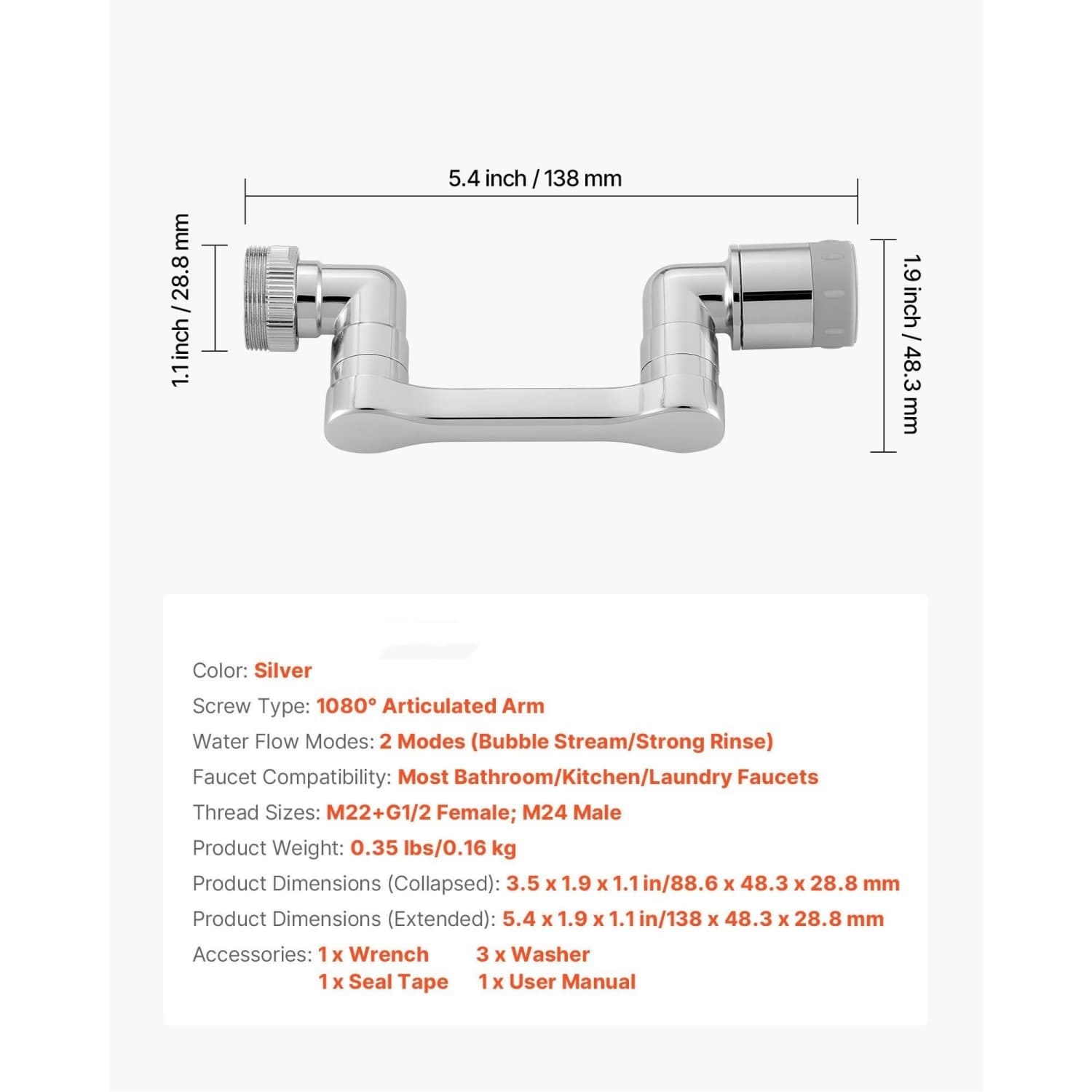 Angel Sar L2ZQYA624PFA01 Faucet-Aerators - View #3