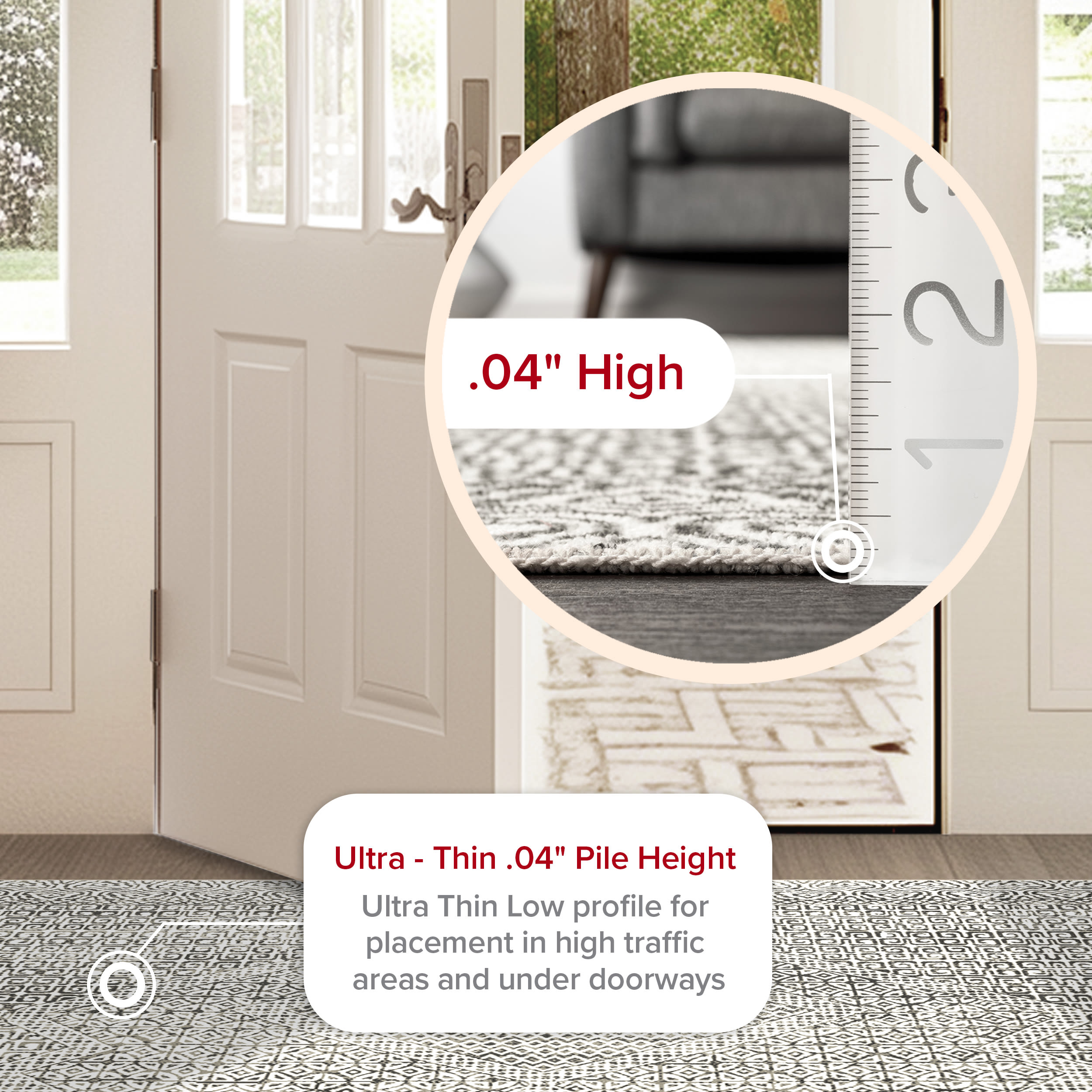 Sleek Gray Abstract Rectangular Easy-Care Rug